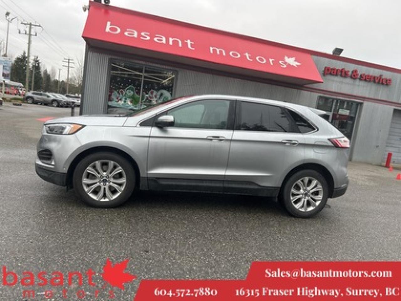 Used 2021 Ford Edge Titanium, PanoRoof, Low KMs, Backup Cam, Leather! for sale in Surrey, BC