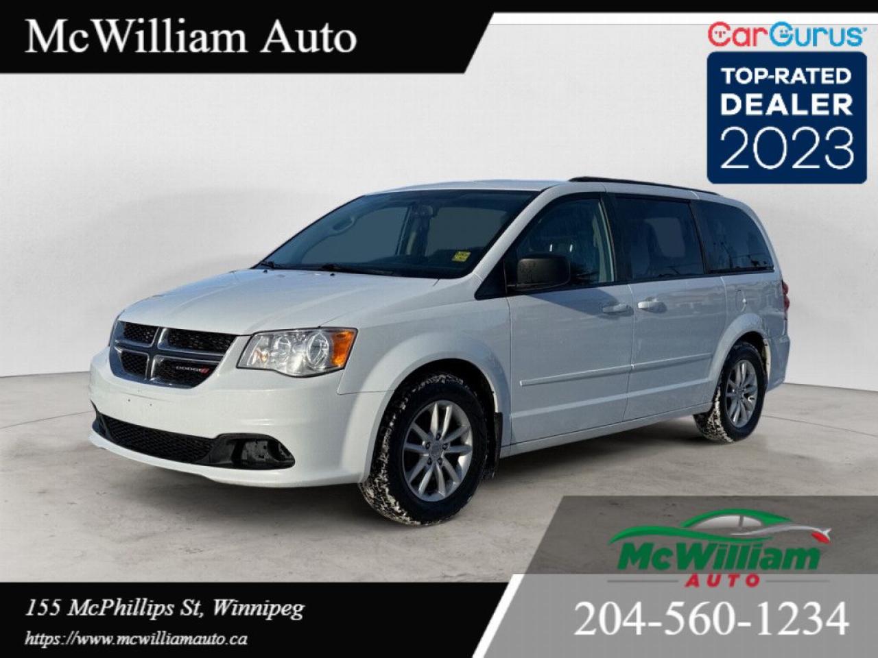 <br>Check out this sleek 2017 Dodge Grand Caravan SXT FWD with LOCAL history! Perfect for road trips with the family, it features a convenient DVD player, power doors, and tailgate. With its spacious interior in black and stylish white exterior, this van is ready for your next adventure!<br><br> McWilliam Auto is committed to providing top notch quality and the best possible price. We pride ourselves on being the best priced dealer in Manitoba while maintaining a high standard of quality on all our pre owned vehicles!<br><br> McWilliam Auto is a changer of todays car market, the one number, no Hassle price, makes buyers get the best price no matter whether you know or dont know todays market. Yes, you heard it right, One price is the best price.<br><br> <br><br> We also offer Premium warranties and finance onsite at our dealership to improve your buying experience.<br><br> <br><br>DEALER PERMIT #4611<br><br> <br><br> <br><br> <br><br>Call today: 204-560-1234<br><br> <br><br> <br><br> <br><br>Visit us TODAY at 155 Mcphillips St, Winnipeg, MB <br><br> <br><br> <br><br> <br><br>Website: www.mcwiliamauto.ca<br><br> <br><br> <br><br> <br><br>Email: winnipegcar@gmail.com<br><br> <br><br> <br><br> <br><br>Click here for finance:<br><br> <br><br> <br><br> <br><br>https://www.mcwilliamauto.ca/car-loan-application/<br><br> <br><br> <br><br> <br><br> IMPORTANT DISCLAIMER : <br><br> <br><br>This vehicle is a used vehicle, all the features and information may not be accurate from the descriptions above, please check the actual vehicle for the actual information. <br><br> <br><br>