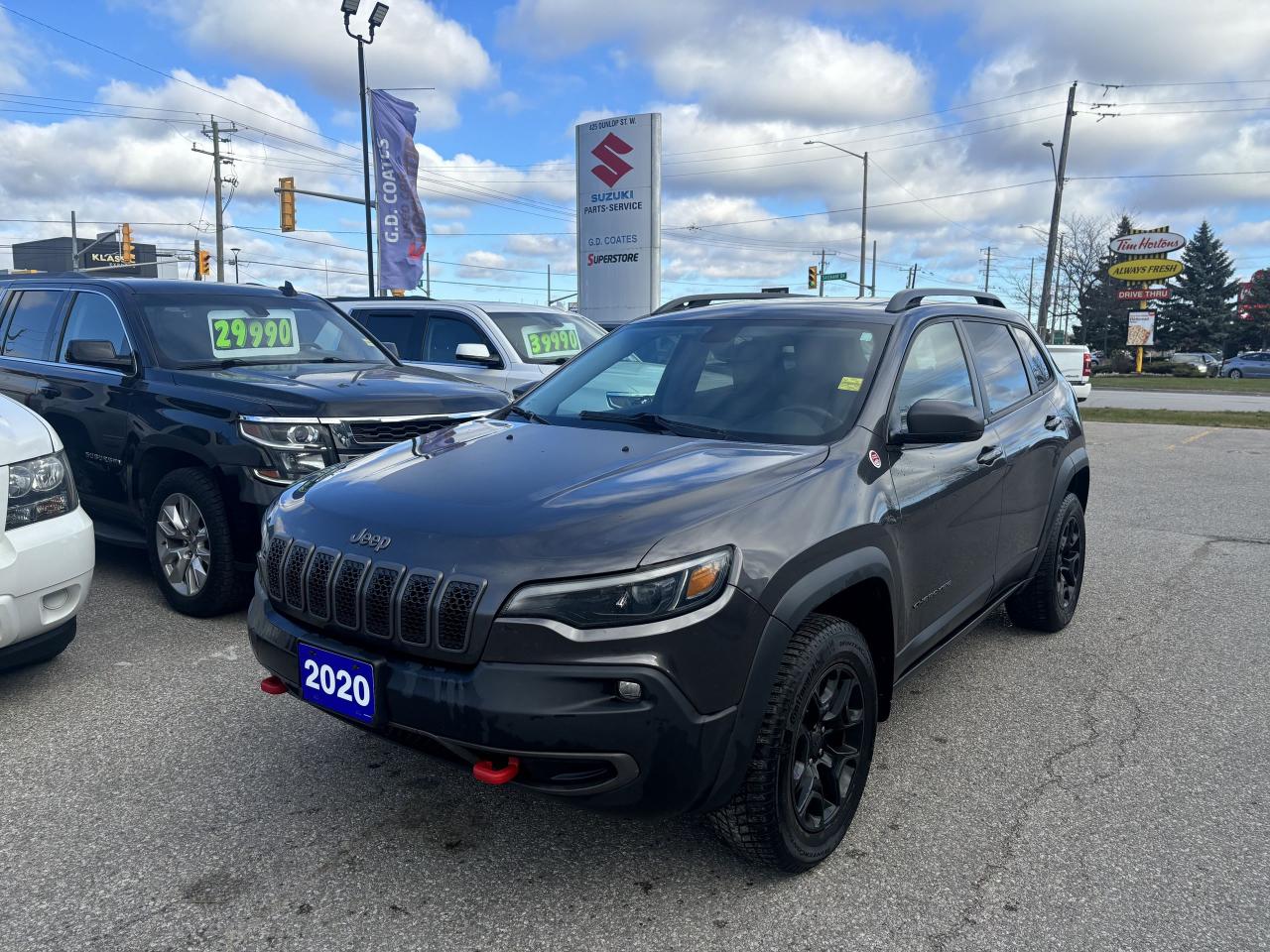 Used 2020 Jeep Cherokee Trailhawk Elite 4x4 ~Leather ~Pano Moonroof ~Nav for sale in Barrie, ON