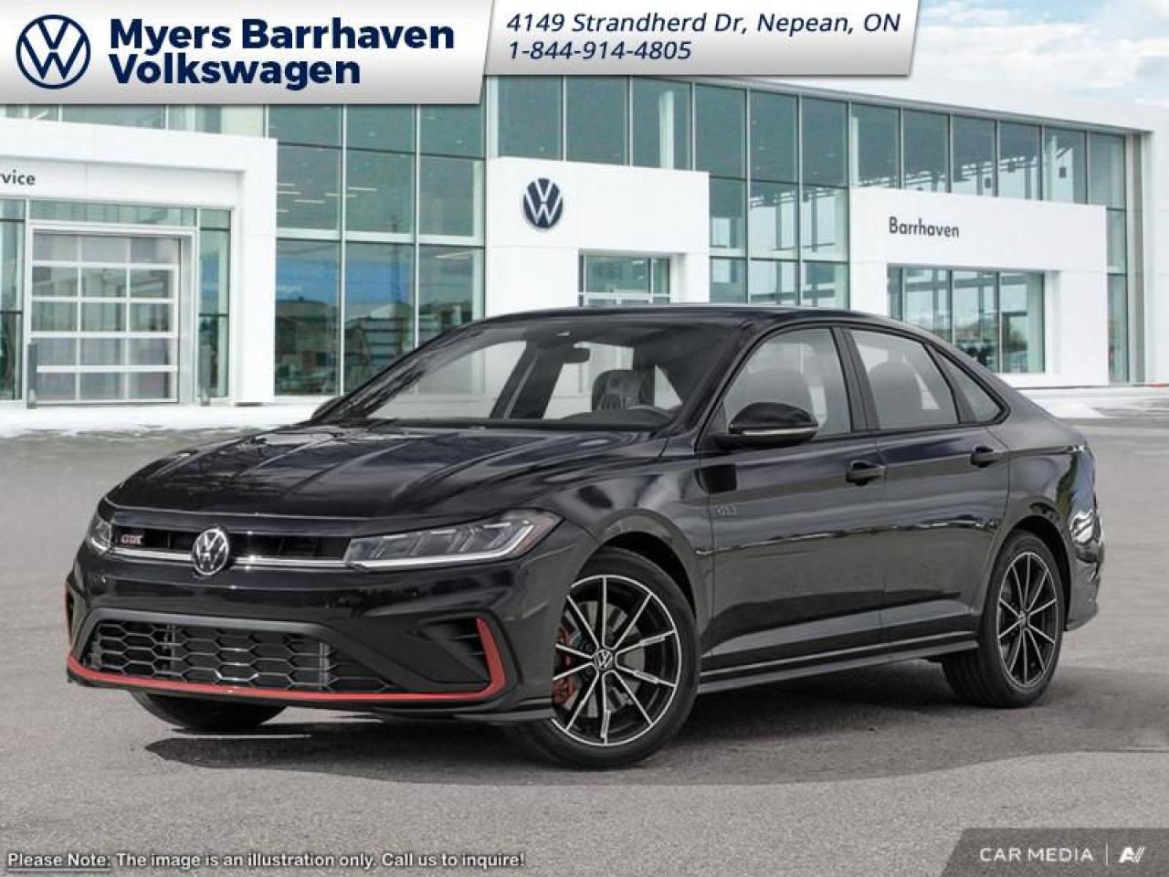 <b>Leather Seats, Black Package!</b><br> <br> <br> <br>  Welcome. <br> <br><br> <br> This deep black pearl sedan  has an automatic transmission and is powered by a  2.0L I4 16V GDI DOHC Turbo engine.<br> <br> Our Jetta GLIs trim level is Autobahn. Standard features include Bose Premium Audio, a sunroof, wireless charging for mobile devices and adaptive cruise control, along with ventilated and heated front seats with a heated steering wheel, mobile hotspot internet access, and an 8-inch infotainment screen with inbuilt navigation, SiriusXM, Apple CarPlay and Android Auto. Safety features include lane keeping assist with lane departure warning, blind spot monitoring, front and rear collision mitigation and autonomous emergency braking. This vehicle has been upgraded with the following features: Leather Seats, Black Package. <br><br> <br>To apply right now for financing use this link : <a href=https://www.barrhavenvw.ca/en/form/new/financing-request-step-1/44 target=_blank>https://www.barrhavenvw.ca/en/form/new/financing-request-step-1/44</a><br><br> <br/>   0% financing for 24 months. 6.99% financing for 84 months. <br> Buy this vehicle now for the lowest bi-weekly payment of <b>$275.70</b> with $0 down for 84 months @ 6.99% APR O.A.C. ( Plus applicable taxes -  $840 Documentation fee. Cash purchase selling price includes: Tire Stewardship ($20.00), OMVIC Fee ($12.50). (HST) are extra. </br>(HST), licence, insurance & registration not included </br>    ).  Incentives expire 2025-03-31.  See dealer for details. <br> <br> <br>LEASING:<br><br>Estimated Lease Payment: $230 bi-weekly <br>Payment based on 5.99% lease financing for 48 months with $0 down payment on approved credit. Total obligation $23,981. Mileage allowance of 16,000 KM/year. Offer expires 2025-03-31.<br><br><br>We are your premier Volkswagen dealership in the region. If youre looking for a new Volkswagen or a car, check out Barrhaven Volkswagens new, pre-owned, and certified pre-owned Volkswagen inventories. We have the complete lineup of new Volkswagen vehicles in stock like the GTI, Golf R, Jetta, Tiguan, Atlas Cross Sport, Volkswagen ID.4 electric vehicle, and Atlas. If you cant find the Volkswagen model youre looking for in the colour that you want, feel free to contact us and well be happy to find it for you. If youre in the market for pre-owned cars, make sure you check out our inventory. If you see a car that you like, contact 844-914-4805 to schedule a test drive.<br> Come by and check out our fleet of 30+ used cars and trucks and 90+ new cars and trucks for sale in Nepean.  o~o