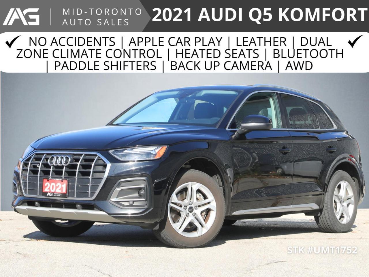 Used 2021 Audi Q5 2021 Audi Q5 2.0T Premium| Quattro | No Accidents | Apple Car Play| Leather | Dual Zone Climate Control for sale in North York, ON