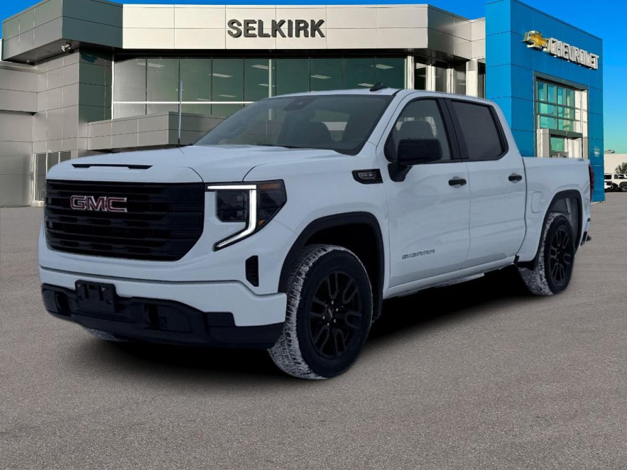 <b>Apple CarPlay,  Android Auto,  Remote Keyless Entry,  Lane Keep Assist,  Forward Collision Alert!</b><br> <br> <br> <br>  No matter where you’re heading or what tasks need tackling, there’s a premium and capable Sierra 1500 that’s perfect for you. <br> <br>This 2025 GMC Sierra 1500 stands out in the midsize pickup truck segment, with bold proportions that create a commanding stance on and off road. Next level comfort and technology is paired with its outstanding performance and capability. Inside, the Sierra 1500 supports you through rough terrain with expertly designed seats and robust suspension. This amazing 2025 Sierra 1500 is ready for whatever.<br> <br> This summit white Crew Cab 4X4 pickup   has an automatic transmission and is powered by a  355HP 5.3L 8 Cylinder Engine.<br> <br> Our Sierra 1500s trim level is Pro. Standard features include a 7-inch touchscreen display with Apple CarPlay and Android Auto, wireless streaming audio, cruise control and easy to clean rubber floors. Additionally, this pickup truck also comes with a locking tailgate, a rear vision camera, StabiliTrak, air conditioning and teen driver technology. This vehicle has been upgraded with the following features: Apple Carplay,  Android Auto,  Remote Keyless Entry,  Lane Keep Assist,  Forward Collision Alert,  Cruise Control,  Rear View Camera. <br><br> <br>To apply right now for financing use this link : <a href=https://www.selkirkchevrolet.com/pre-qualify-for-financing/ target=_blank>https://www.selkirkchevrolet.com/pre-qualify-for-financing/</a><br><br> <br/> Weve discounted this vehicle $2757.    Incentives expire 2025-02-28.  See dealer for details. <br> <br>Selkirk Chevrolet Buick GMC Ltd carries an impressive selection of new and pre-owned cars, crossovers and SUVs. No matter what vehicle you might have in mind, weve got the perfect fit for you. If youre looking to lease your next vehicle or finance it, we have competitive specials for you. We also have an extensive collection of quality pre-owned and certified vehicles at affordable prices. Winnipeg GMC, Chevrolet and Buick shoppers can visit us in Selkirk for all their automotive needs today! We are located at 1010 MANITOBA AVE SELKIRK, MB R1A 3T7 or via phone at 204-482-1010.<br> Come by and check out our fleet of 50+ used cars and trucks and 250+ new cars and trucks for sale in Selkirk.  o~o