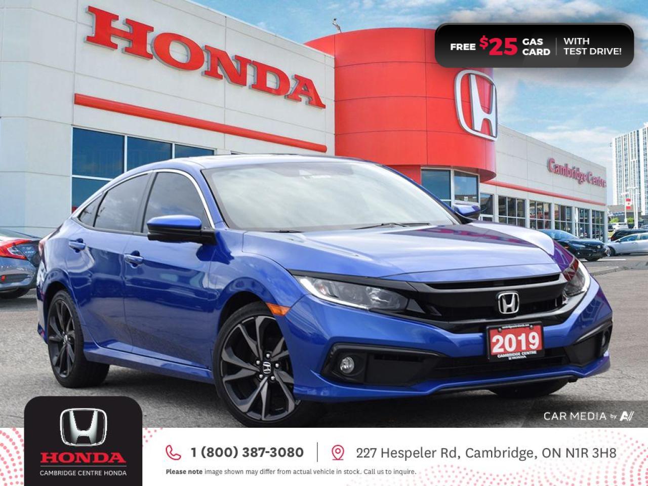 Used 2019 Honda Civic Sport POWER SUNROOF | APPLE CARPLAY™/ANDROID AUTO™ | REARVIEW CAMERA for sale in Cambridge, ON