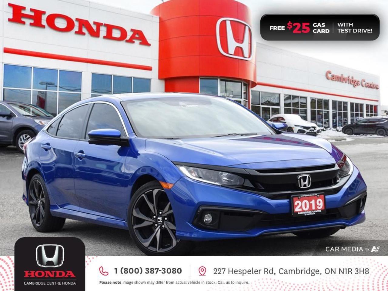 Used 2019 Honda Civic Sport POWER SUNROOF | APPLE CARPLAY™/ANDROID AUTO™ | REARVIEW CAMERA for sale in Cambridge, ON