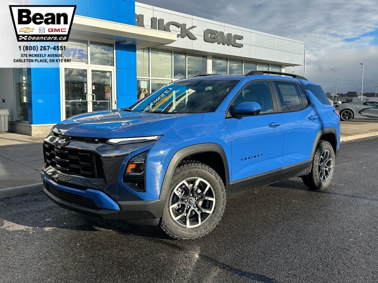 New 2025 Chevrolet Equinox ACTIV 1.5L 4CYL WITH REMOTE START/ENTRY, SUNROOF, HEATED SEATS, HEATED STEERING WHEEL, VENTILATED SEATS, POWER LIFTGATE, HD SURROUND VISION for sale in Carleton Place, ON