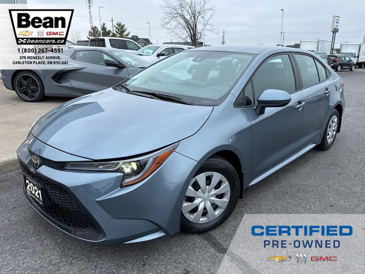 Used 2021 Toyota Corolla 1.8L 4 CYL WITH REMOTE ENTRY, CLOTH SEATS, 40/60 SPLIT REAR SEATS, CRUISE CONTROL, POWER MIRRORS, REAR VISION CAMERA, APPLE CARPLAY AND ANDROID AUTO for sale in Carleton Place, ON