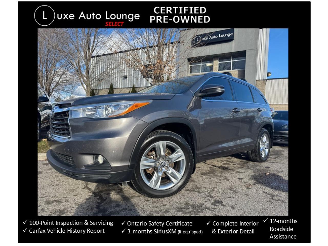 Used 2016 Toyota Highlander LIMITED AWD, LEATHER, SUNROOF, NAV, HEATED SEATS! for sale in Orleans, ON