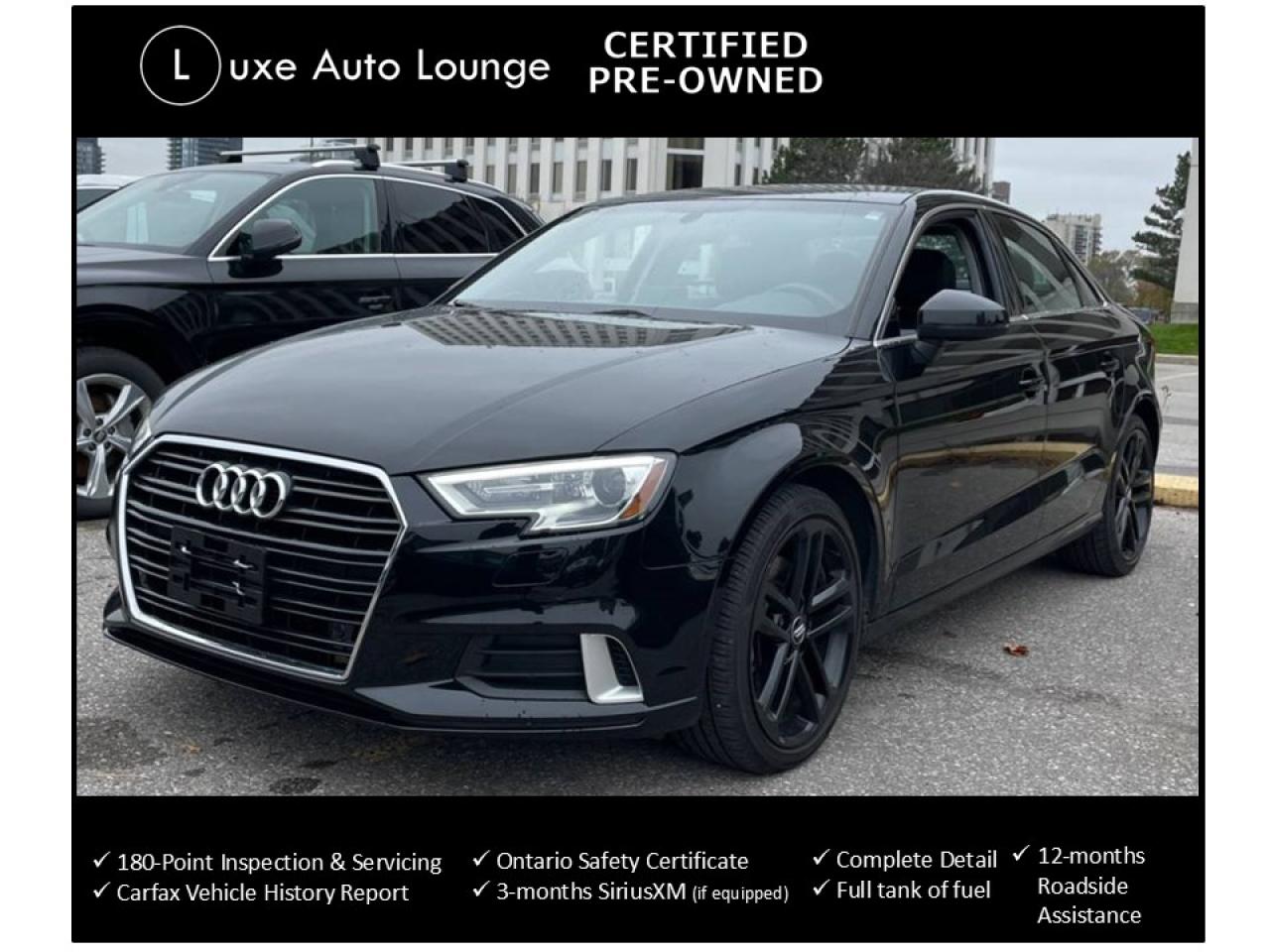 Used 2020 Audi A3 KOMFORT, LOW KM, BLACK WHEELS, PANO ROOF! LOADED! for sale in Orleans, ON