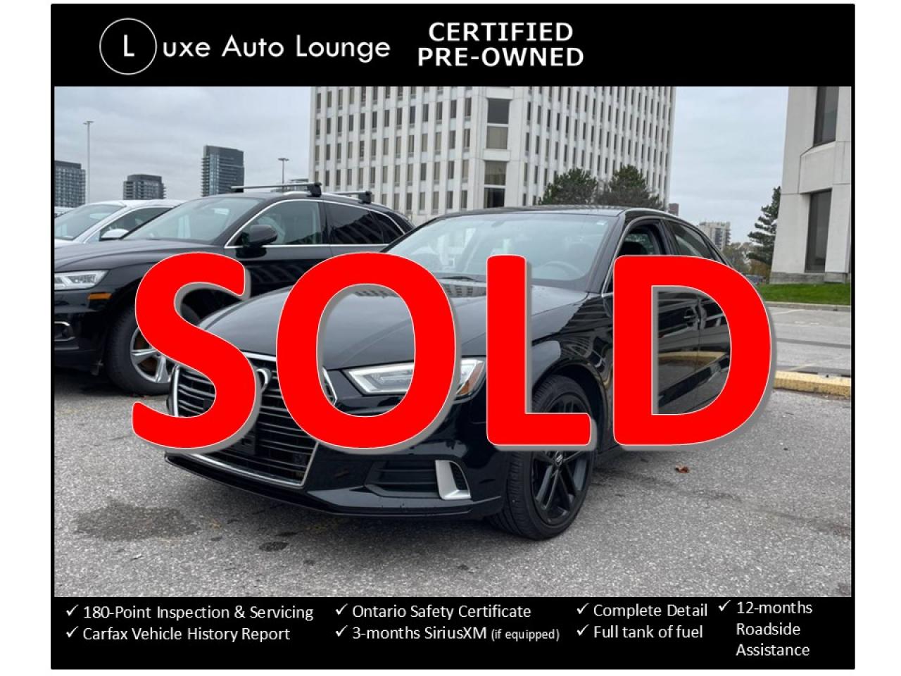 Used 2020 Audi A3 KOMFORT, LOW KM, BLACK WHEELS, PANO ROOF! LOADED! for sale in Orleans, ON