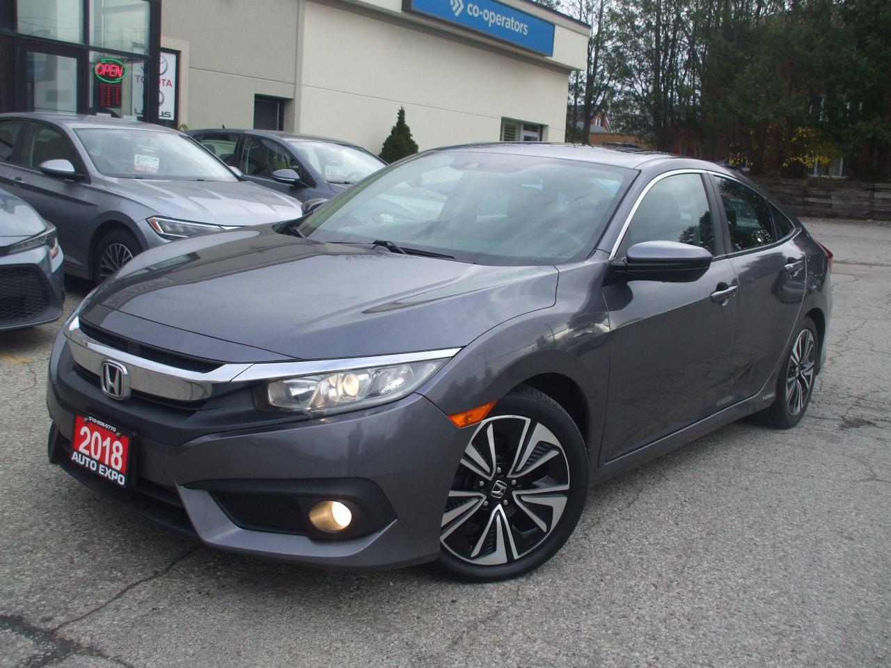 Used 2018 Honda Civic EX-T,Auto, Sunroof,Certified,Rear & Side Cameragr for sale in Kitchener, ON