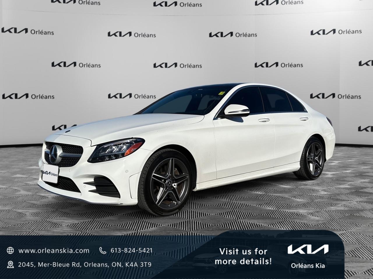 Used 2021 Mercedes-Benz C-Class AWD | LEATHER | SUNROOF | APPLE CARPLAY | ANDROID AUTO | AC | HEATED SEATS | KEYLESS ENTRY | BACKUP for sale in Orleans, ON