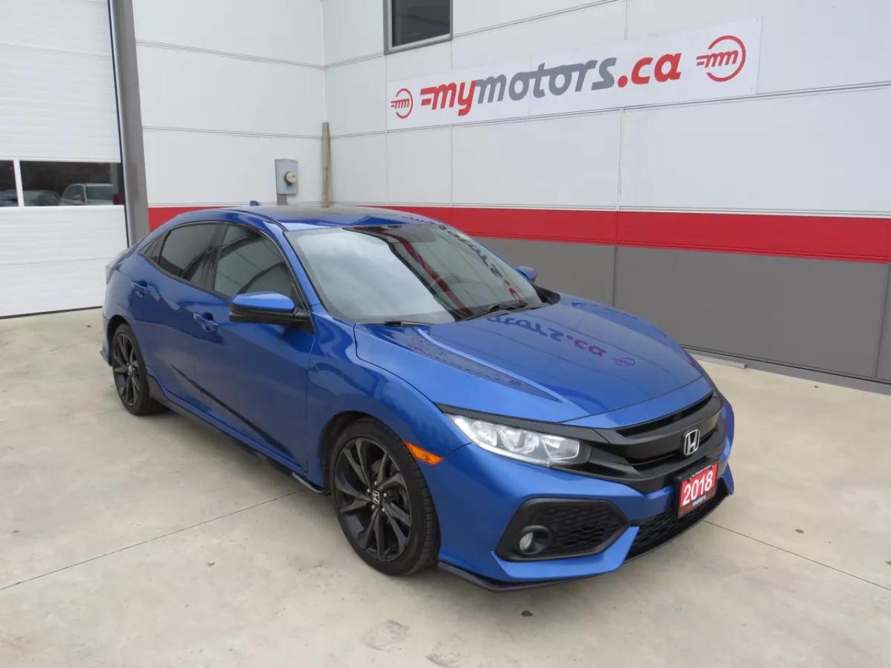 Used 2018 Honda Civic Hatchback Sport (**ALLOY RIMS**REMOTE START**SUNROOF**HEATED SEATS**REVERSE CAMERA**DIGITAL TOUCHSCREEN**LANE ASSIST**COLLISION AVOIDANCE**PUSH BUTTON START**DUAL CLIMATE CONTROL**CRUISE CONTROL**BLUETOOTH**) for sale in Tillsonburg, ON