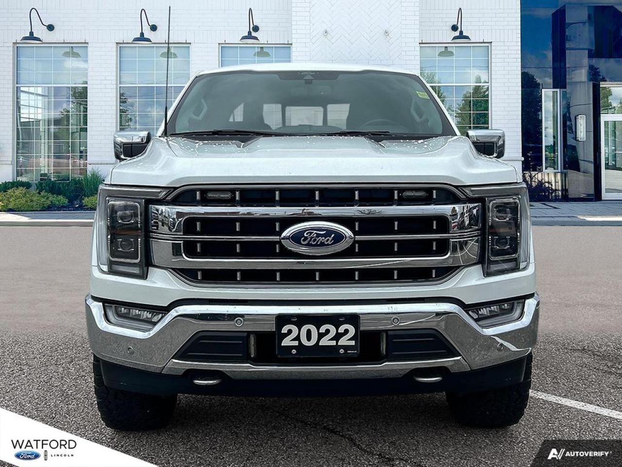 <p> well-equipped full-size pickup that blends rugged capability with premium features and modern technology. Powered by the efficient **2.7-liter twin-turbocharged EcoBoost V6 engine**</p>
<p> offering exceptional towing and hauling capacity while maintaining excellent fuel efficiency. Paired with a **10-speed automatic transmission**</p>
<p> from city streets to off-road adventures.

The **502A Package** adds a wealth of luxury and convenience features</p>
<p> and a **dual-zone automatic climate control system** for an optimal driving experience in any season. The seats are also **heated and ventilated** for added comfort</p>
<p> whether youre braving a winter morning or enjoying a summer road trip.

The **SYNC 4** infotainment system</p>
<p> and **Ford+Alexa**. The system also includes **wireless charging** and a **Bang & Olufsen premium audio system**</p>
<p> ensuring you enjoy top-tier sound quality and seamless integration with your mobile devices. For added convenience</p>
<p> a suite of advanced driver-assistance technologies. This includes features like **adaptive cruise control**</p>
<p> this F-150 delivers it all in a capable and well-rounded package.

REASONS TO BUY FROM WATFORD FORD


Best Price First.

Tired of negotiating? No problem! No hassle</p>
<p> best price from the start. Guaranteed!

Brake pads for life.

Receive free brake pads for life of your vehicle when you do all your regular service at Watford Ford.

First oil change covered.

Return to Watford Ford for your complimentary first oil change with your New or Used vehicle.

1 year road hazard tire protection.

Nails</p>
<p> potholes?no worries. $250 coverage per tire for any road hazards.

Secure-guard theft protection.

Four thousand dollars ($4</p>
<a href=http://www.watfordford.com/used/Ford-F150-2022-id11562716.html>http://www.watfordford.com/used/Ford-F150-2022-id11562716.html</a>