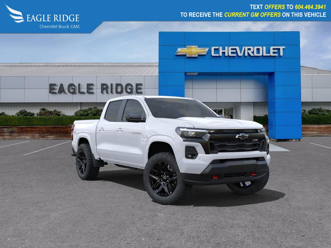 New 2024 Chevrolet Colorado Z71 package, blind zone assist, rear cross-traffic braking, adaptive cruise control, locking rear differential, 11 display with Google, Apple CarPlay, and Android Auto. 4o mini for sale in Coquitlam, BC