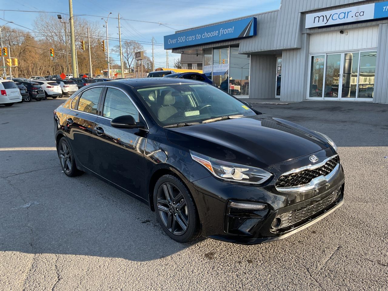 Used 2021 Kia Forte 2L EX!!!  SUNROOF. HEATED SEATS. BACKUP CAM. LEATHER. A/C. CRUISE. PWR GROUP. RESERVE IT TODAY!!! for sale in Kingston, ON