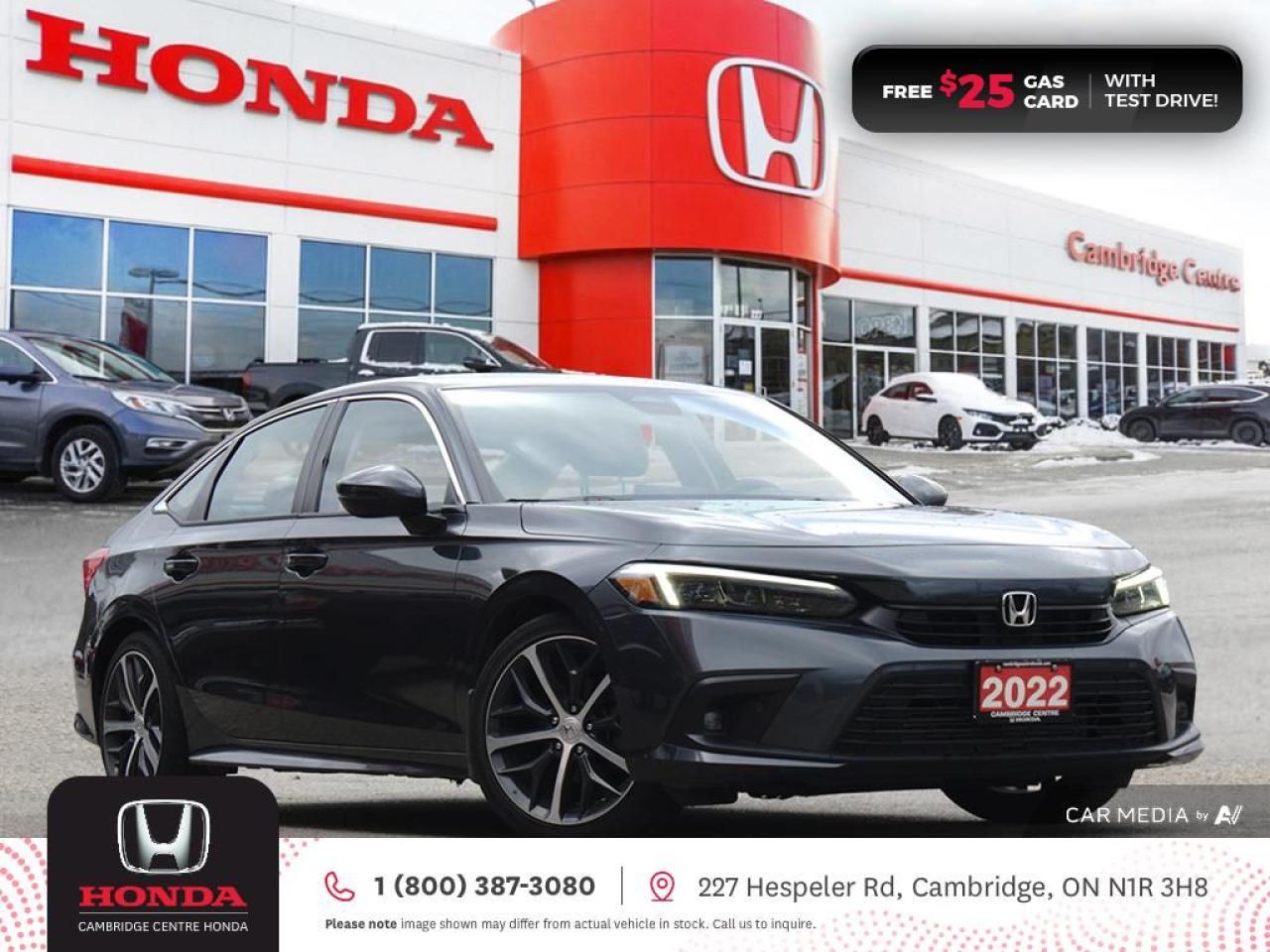 Used 2022 Honda Civic Touring POWER SUNROOF | APPLE CARPLAY™/ANDROID AUTO™ | WIRELESS CHARGING for sale in Cambridge, ON