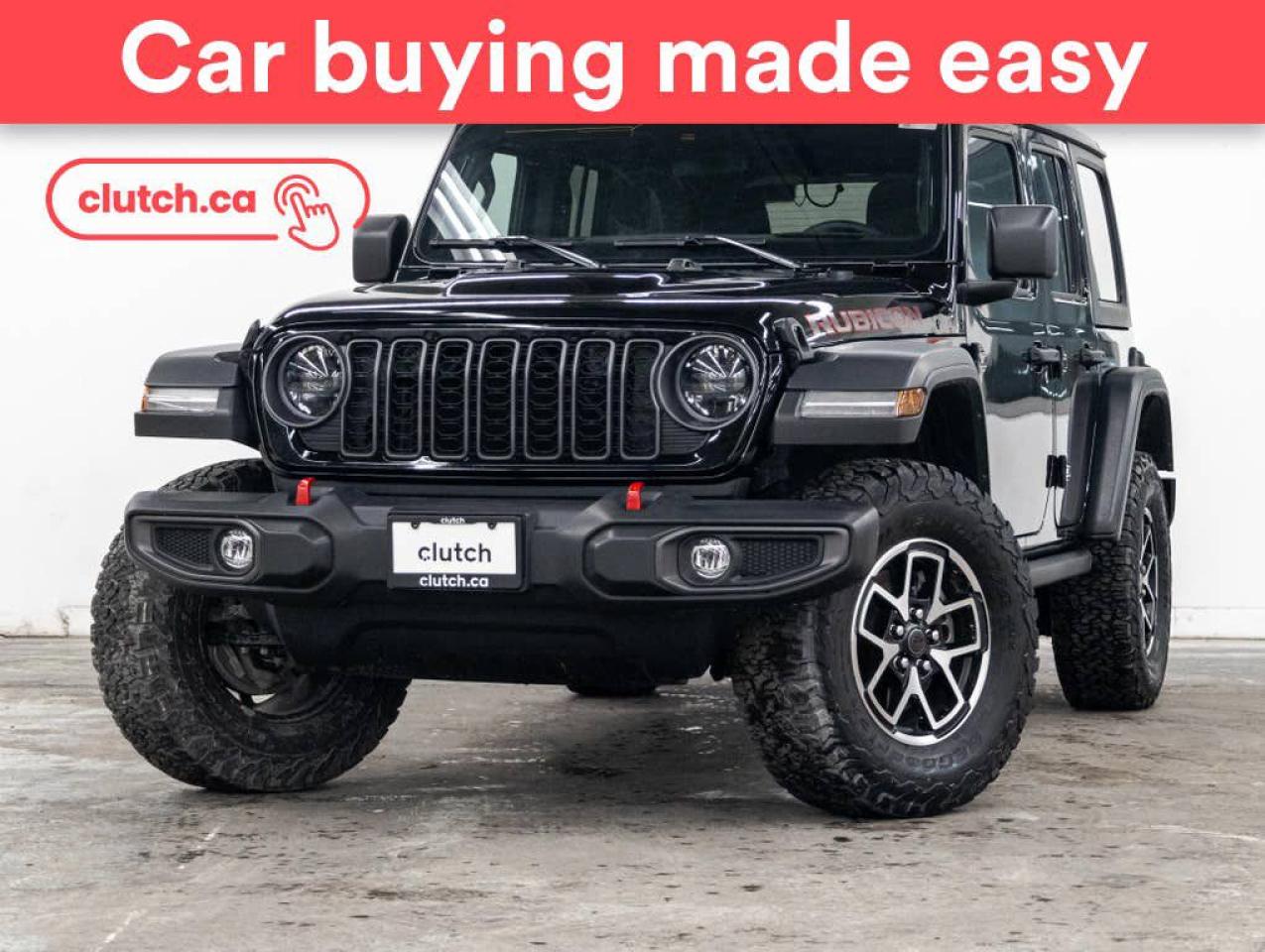 Used 2024 Jeep Wrangler Rubicon 4X4 w/ Apple CarPlay & Android Auto, Dual Zone A/C, Rearview Cam for sale in Toronto, ON