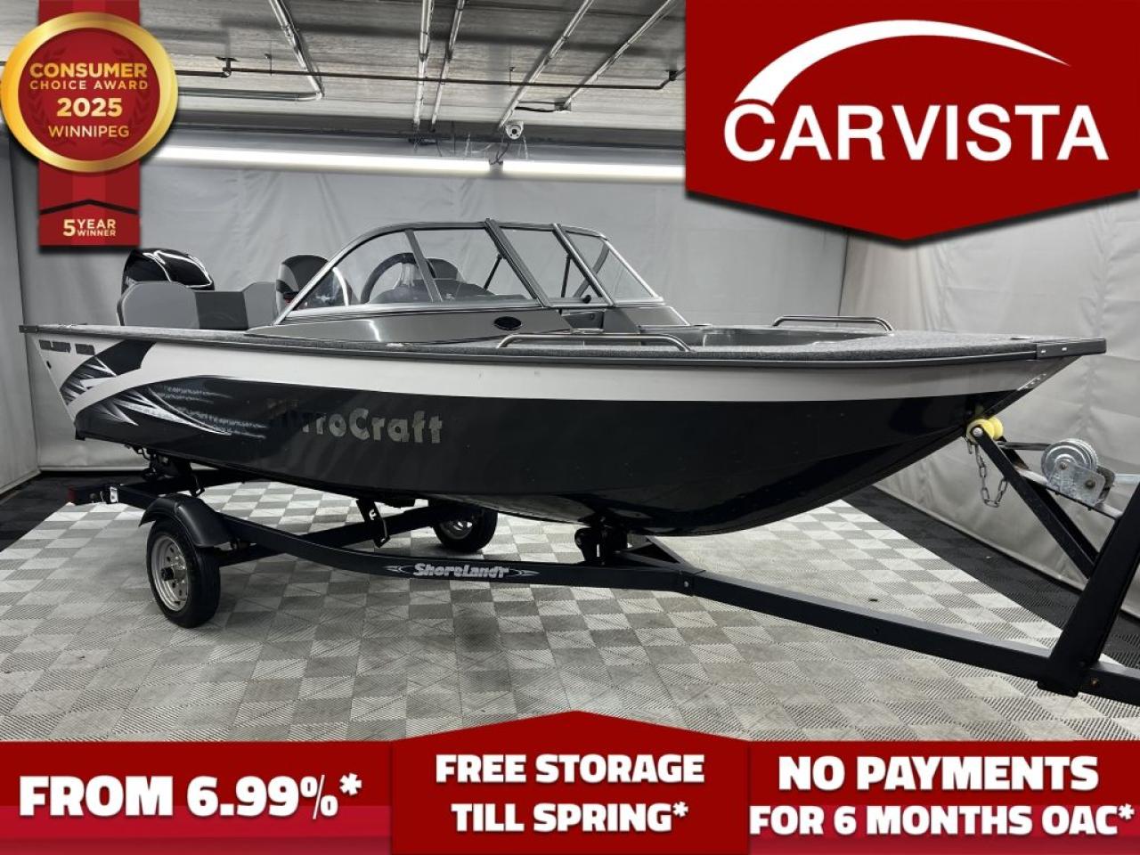 FREE WINTER STORAGE FOR 2024/SPRING 2025 ON UNITS PURCHASED!* See dealer for details. No Payments for up to 6 months. Low interest options available! Come see why Carvista has been the Consumer Choice Award Winner for 5 consecutive years! 2021-2025!

ONLY 23 HOURS ON THIS BOAT! 

  Looking for a versatile, reliable boat that’s ready for your next fishing adventure or family outing? This MirroCraft 1628 Holiday is a perfect choice! With its durable construction, efficient performance, and thoughtful design, this package has everything you need to hit the water right away.

Boat Features:

Model: MirroCraft 1628 Holiday
Length: 16’2” – ideal for manoeuvring in smaller waters while remaining stable in larger lakes.
Capacity: Seats up to 4 passengers comfortably.
Build: Aluminum hull – lightweight, durable, and resistant to wear.
Storage: Ample onboard storage compartments for gear, tackle, and safety equipment.

Engine Details:

Motor: 50HP Mercury Outboard
Fuel-Efficient: Reliable performance with easy starts and smooth handling.
Power: Strong enough for recreational cruising and towing light water toys.

Included Extras:

Trailer: Matching single-axle trailer with easy-launch capabilities and durable construction.
Navigation: Pre-wired for fish finders or GPS units.
Comfort: Padded seating and a spacious interior layout.
Safety: Navigation lights, bilge pump, and life jacket storage ready to go.

Whether you’re fishing your favourite lake or enjoying a peaceful day on the water, this MirroCraft 1628 Holiday delivers exceptional performance and comfort. The 50HP Mercury outboard ensures you’ll have the power and reliability you need, and the included trailer makes transporting the boat simple and hassle-free.

Condition:

Excellent condition – meticulously maintained and stored indoors when not in use.
Freshly serviced and water-ready.

Come see why Carvista has been the Consumer Choice Award Winner for 5 consecutive years! 2021, 2022, 2023, 2024 and 2025! Dont play the waiting game, our units are instock, no pre-order necessary!! See for yourself why Carvista has won this prestigious award and continues to serve its community. Carvista Approved! Carvista Approved! Our BoatVista package includes a complete inspection of your boat that includes an engine run up and test of the general systems of the unit! We pride ourselves in providing the highest quality marine products possible, and include a rigorous detail to ensure you get the cleanest unit around.
Prices and payments exclude GST OR PST 
Carvista Inc. Dealer Permit # 1211
Category: Used Boat
Units may not be exactly as shown, please verify all details with a sales person.