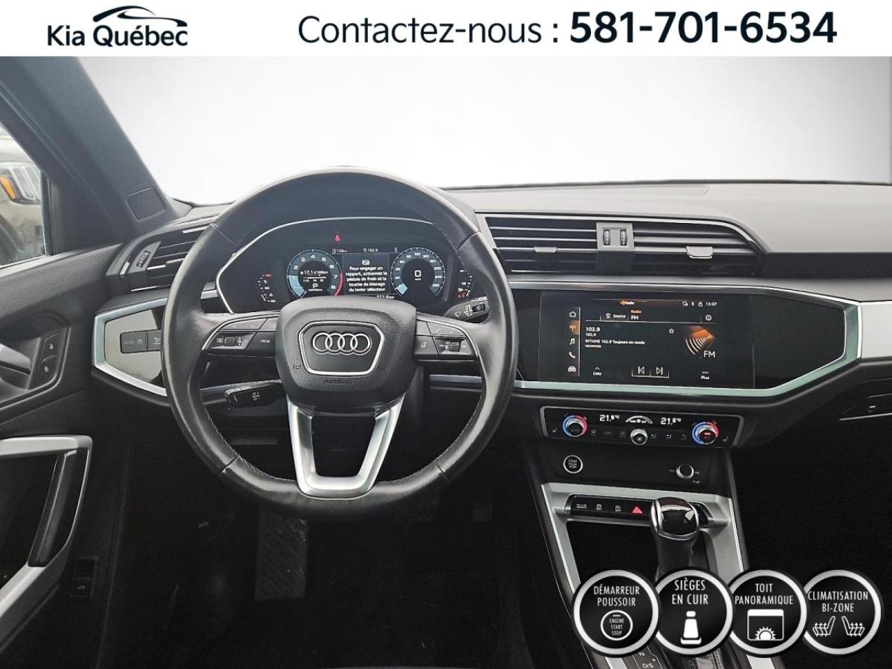 Used 2022 Audi Q3 KOMFORT 45 * QUATTRO* TFSI* TOIT PANO* CUIR* for sale in Québec, QC