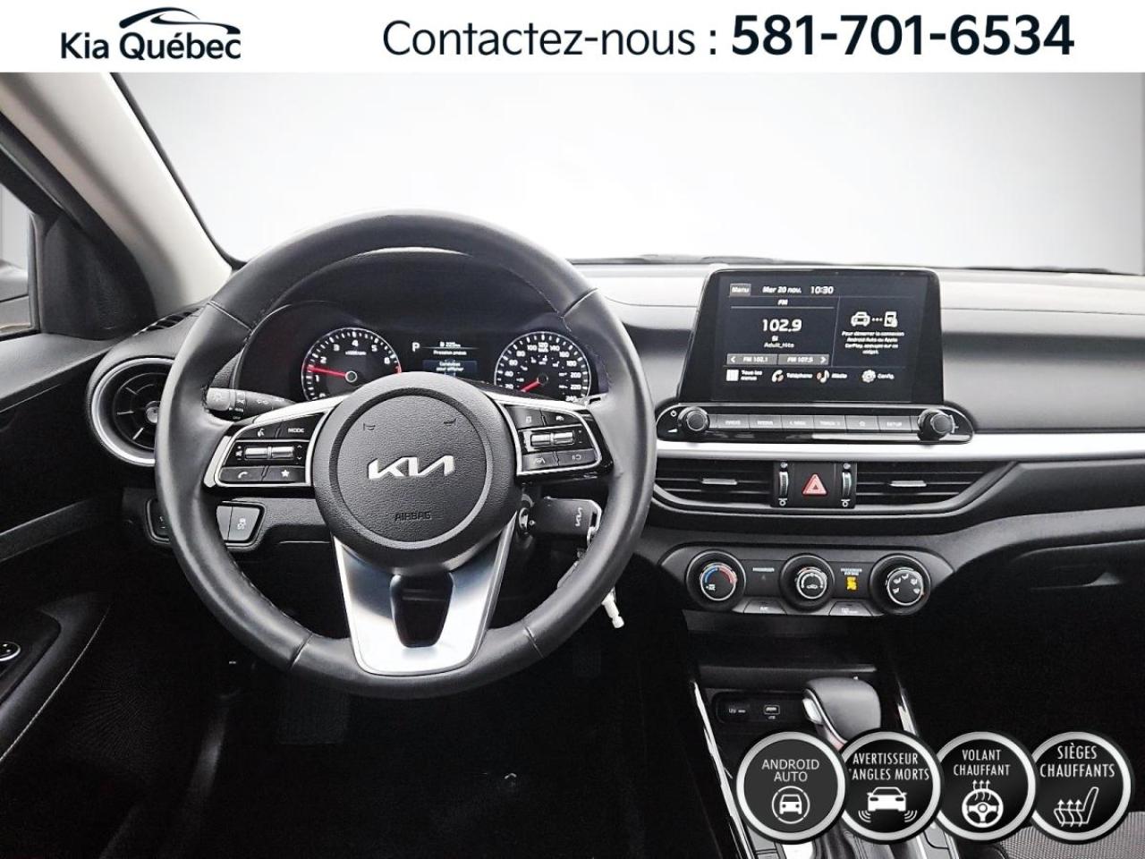 Used 2023 Kia Forte EX * ANGLES MORTS* SIEGES CHAUFFANTS* CARPLAY* for sale in Québec, QC