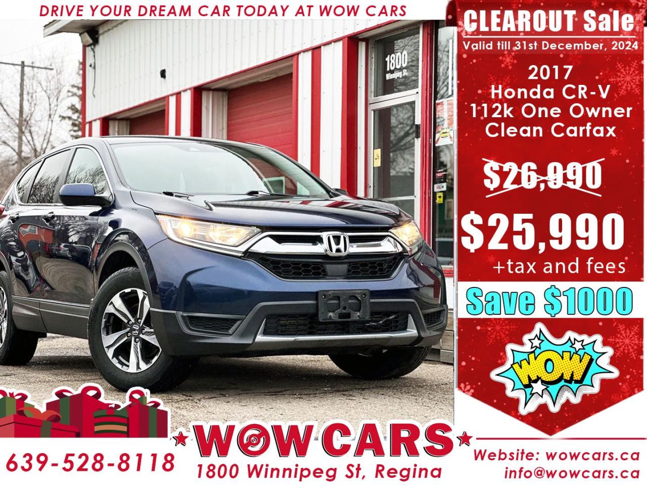 Used 2017 Honda CR-V LX for sale in Regina, SK