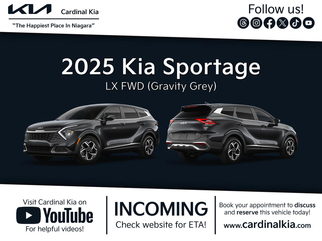 New 2025 Kia Sportage LX FWD for sale in Niagara Falls, ON