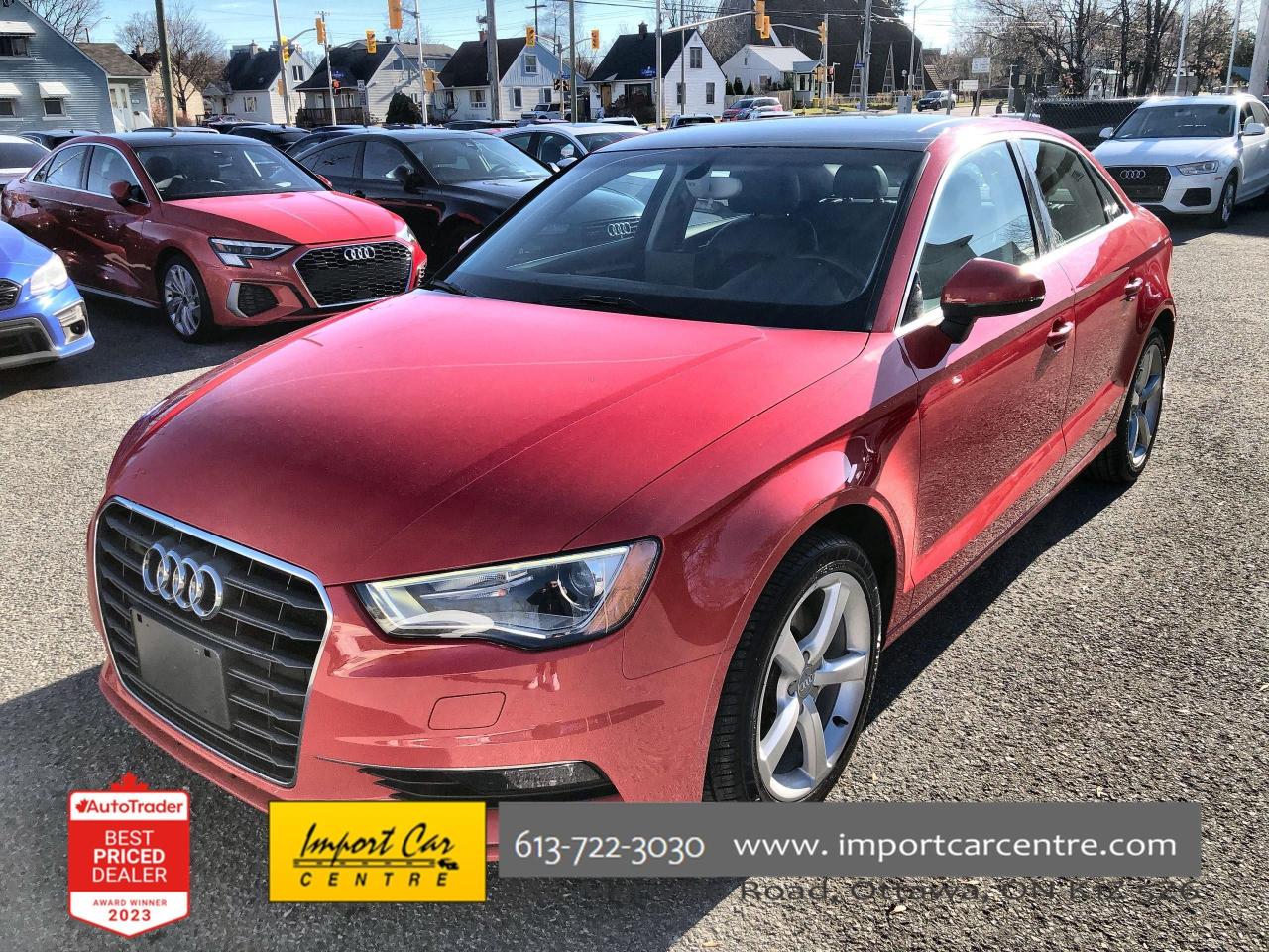 Used 2015 Audi A3 1.8T Komfort LEATHER, PANORAMIC ROOF, HTD. SEATS, for sale in Ottawa, ON