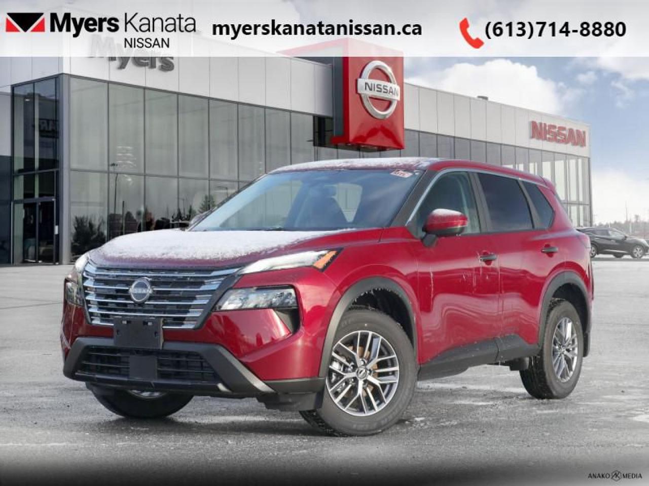 <b>Alloy Wheels,  Heated Seats,  Heated Steering Wheel,  Mobile Hotspot,  Remote Start!</b><br> <br> <br> <br>  Generous cargo space and amazing flexibility mean this 2025 Rogue has space for all of lifes adventures. <br> <br>Nissan was out for more than designing a good crossover in this 2025 Rogue. They were designing an experience. Whether your adventure takes you on a winding mountain path or finding the secrets within the city limits, this Rogue is up for it all. Spirited and refined with space for all your cargo and the biggest personalities, this Rogue is an easy choice for your next family vehicle.<br> <br> This scarlet ember t SUV  has an automatic transmission and is powered by a  201HP 1.5L 3 Cylinder Engine.<br> <br> Our Rogues trim level is S. Standard features on this Rogue S include heated front heats, a heated leather steering wheel, mobile hotspot internet access, proximity key with remote engine start, dual-zone climate control, and an 8-inch infotainment screen with Apple CarPlay, and Android Auto. Safety features also include lane departure warning, blind spot detection, front and rear collision mitigation, and rear parking sensors. This vehicle has been upgraded with the following features: Alloy Wheels,  Heated Seats,  Heated Steering Wheel,  Mobile Hotspot,  Remote Start,  Lane Departure Warning,  Blind Spot Warning. <br><br> <br/>    5.99% financing for 84 months. <br> Payments from <b>$554.77</b> monthly with $0 down for 84 months @ 5.99% APR O.A.C. ( Plus applicable taxes -  $621 Administration fee included. Licensing not included.    ).  Incentives expire 2025-01-02.  See dealer for details. <br> <br><br> Come by and check out our fleet of 40+ used cars and trucks and 110+ new cars and trucks for sale in Kanata.  o~o