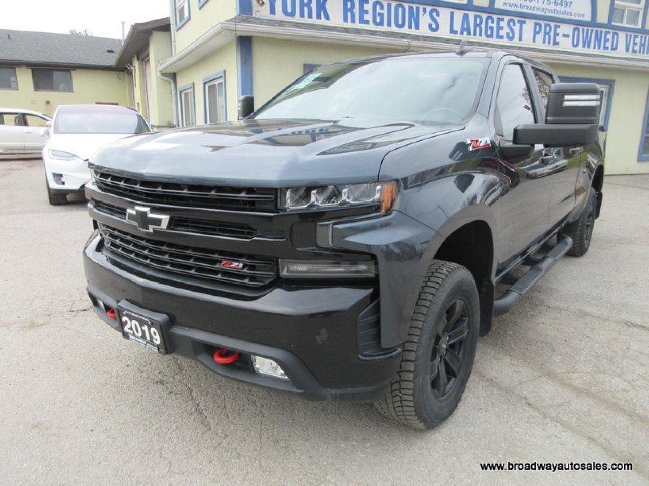 Used 2019 Chevrolet Silverado 1500 LOADED LT-TRAIL-BOSS-EDITION 5 PASSENGER 5.3L - V8.. 4X4.. CREW-CAB.. SHORTY.. LEATHER.. HEATED SEATS & WHEEL.. BOSE PREMIUM AUDIO.. for sale in Bradford, ON