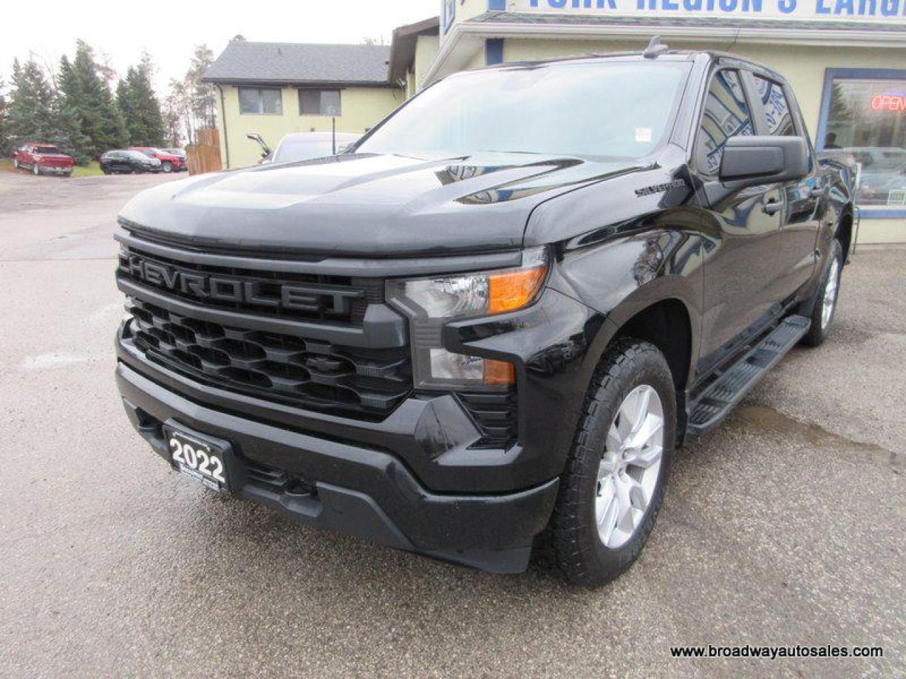 Used 2022 Chevrolet Silverado 1500 FUEL EFFICIENT CUSTOM-LT-SERIES 6 PASSENGER 2.7L - TURBO.. 4X4.. CREW-CAB.. SHORTY.. BLUETOOTH SYSTEM.. BACK-UP CAMERA.. KEYLESS ENTRY.. for sale in Bradford, ON