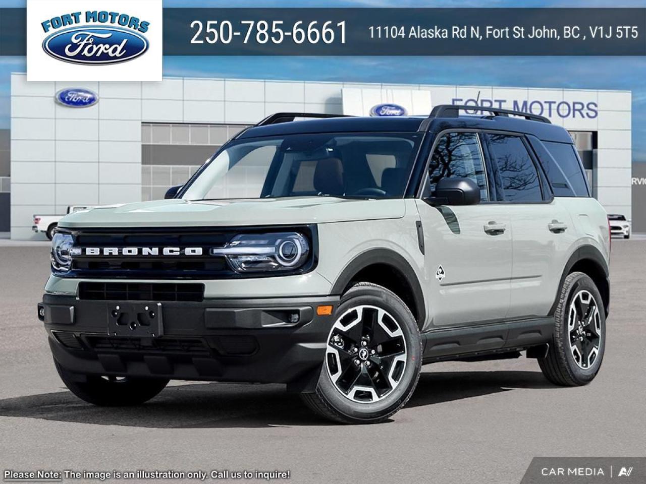 <p>Get ready to conquer any terrain in style with this brand new 2024 Ford Bronco Sport Outer Banks® from Fort Motors. This rugged yet refined SUV boasts a striking Cactus Grey exterior that turns heads wherever you go. Step inside and be greeted by a luxurious Ebony Brown interior, showcasing the premium trim and meticulous attention to detail that defines the Outer Banks® package.</p>
<p>Under the hood, the powerful 1.5L EcoBoost engine delivers exhilarating performance, while the 8-speed automatic transmission ensures smooth and efficient driving.  This Bronco Sport is equipped with a comprehensive suite of features designed to enhance your driving experience and keep you connected.</p>
<p>Here are five features that will make you fall in love with this Bronco Sport:</p>
<ul>
<li><strong>Tech Package:</strong> Stay connected and entertained with the advanced technology package, featuring HD Radio, a universal garage door opener, and a wireless charging pad.</li>
<li><strong>B&O Sound System:</strong> Immerse yourself in rich, high-fidelity audio with the premium B&O sound system, boasting 10 speakers for an unforgettable listening experience.</li>
<li><strong>Class II Trailer Tow Package:</strong>  Ready for adventure? This Bronco Sport is equipped to handle your towing needs with the Class II trailer tow package.</li>
<li><strong>CV Lot Management:</strong>  Enjoy peace of mind knowing your vehicle is protected with the CV lot management system.</li>
<li><strong>Floor Liners:</strong>  Keep your Bronco Sport looking its best with the included floor liners, providing protection against spills and dirt.</li>
</ul>
<p>Visit Fort Motors today to experience the thrill of driving this new 2024 Ford Bronco Sport Outer Banks® firsthand.</p>
<p><em>Powered by AutoIntelligence™ AI</em></p>
