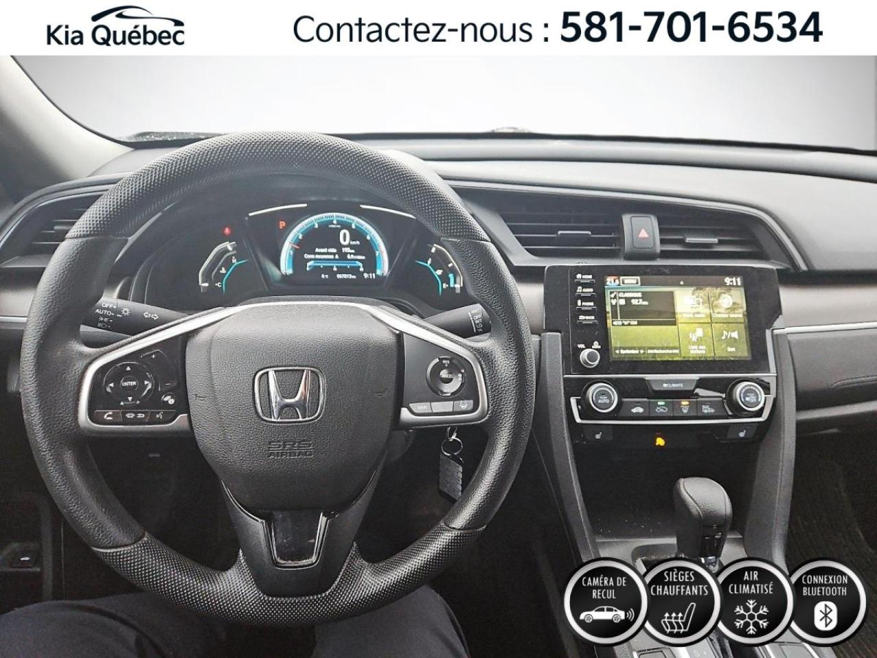 Used 2019 Honda Civic LX * CVT* CARPLAY* CAMERA* SIEGES CHAUFFANTS* for sale in Québec, QC