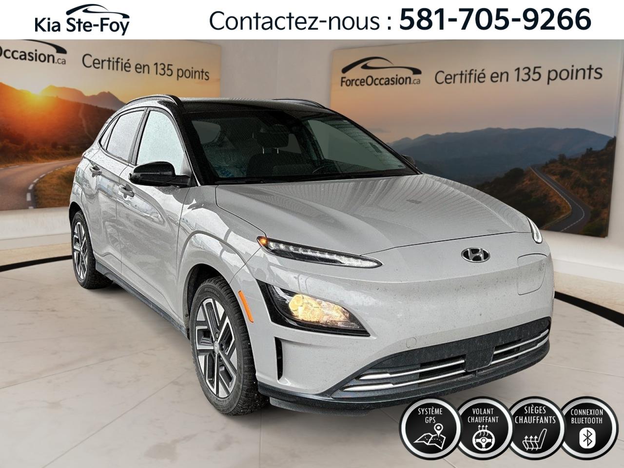 Used 2022 Hyundai KONA Electric PREFERRED* VOLANT CHAUFFANT* CARPLAY* CRUISE* for sale in Ste-Foy, QC