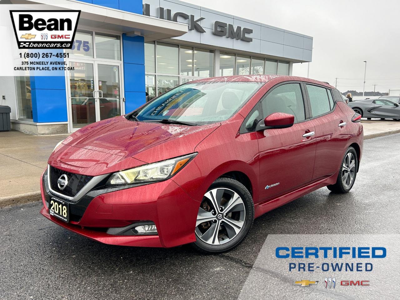 Used 2018 Nissan Leaf SV FULLY ELECTRIC WITH REMOTE ENTRY, HEATED SEATS, HEATED STEERING WHEEL, NAVIGATION, E-PEDAL, APPLE CARPLAY AND ANDROID AUTO for sale in Carleton Place, ON