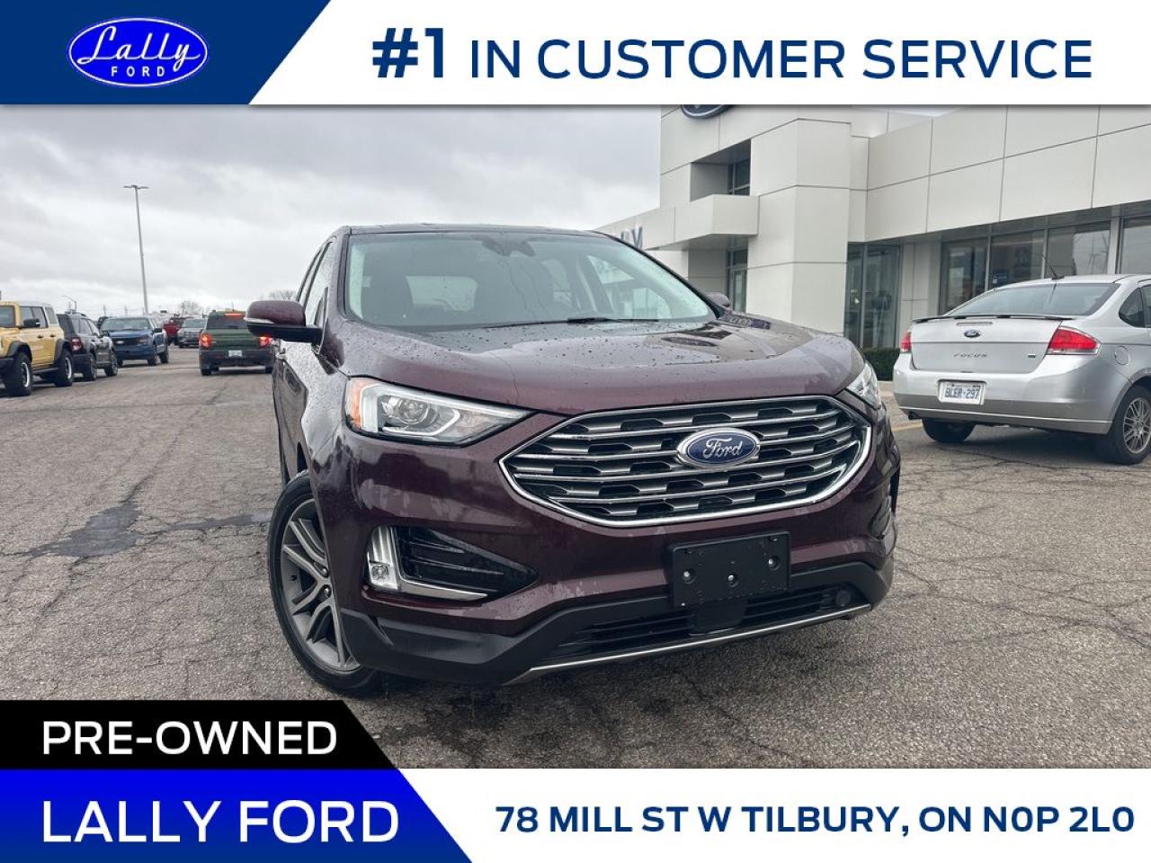 Used 2020 Ford Edge Titanium, Moonroof, Nav, Leather, AWD! for sale in Tilbury, ON