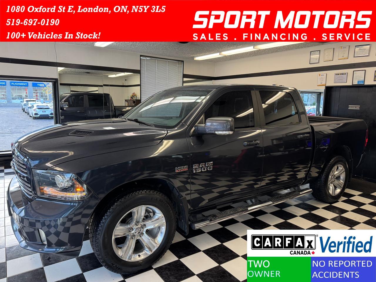 Used 2014 RAM 1500 SPORT 5.7L V8 4x4+Roof+Rust Proofed+CLEAN CARFAX for sale in London, ON