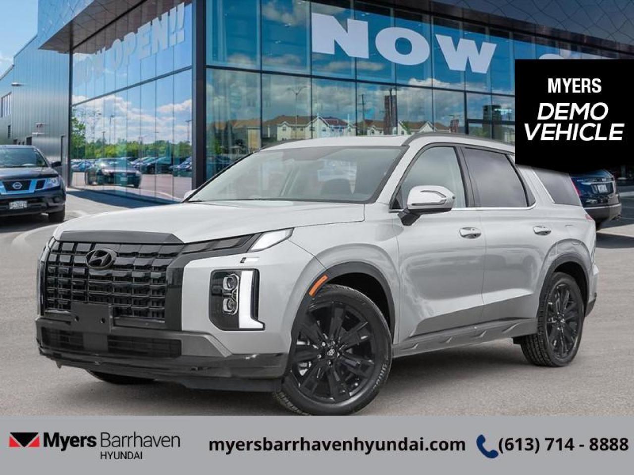 <b>Cooled Seats,  Sunroof,  Leather Seats,  Premium Audio,  Power Liftgate!</b><br> <br> <br> <br>  Filling a huge gap in the Hyundai line-up is only one reason Hyundai brought you this 3 row SUV Palisade. <br> <br>Big enough for your busy and active family, this Hyundai Palisade returns for 2025, and is good as ever. With a features list that would fit in with the luxury SUV segment attached to a family friendly interior, this Palisade was made to take the SUV segment by storm. For the next classic SUV people are sure to talk about for years, look no further than this Hyundai Palisade. <br> <br> This typhoon silver SUV  has an automatic transmission and is powered by a  291HP 3.8L V6 Cylinder Engine.<br> This vehicles price also includes $3228 in additional equipment.<br> <br> Our Palisades trim level is Urban 8-Passenger. With luxury features like heated and cooled leather seats below a beautiful sunroof, this Palisade Luxury proves family friendly does not have to be boring for adults. This trim also adds navigation, a 12 speaker Harman Kardon premium audio system, a power liftgate, remote start, and a 360 degree parking camera. This amazing SUV keeps you connected on the go with touchscreen infotainment including wireless Android Auto, Apple CarPlay, wi-fi, and a Bluetooth hands free phone system. A heated steering wheel, memory settings, proximity keyless entry, and automatic high beams provide amazing luxury and convenience. This family friendly SUV helps keep you and your passengers safe with lane keep assist, forward collision avoidance, distance pacing cruise with stop and go, parking distance warning, blind spot assistance, and driver attention monitoring. This vehicle has been upgraded with the following features: Cooled Seats,  Sunroof,  Leather Seats,  Premium Audio,  Power Liftgate,  Remote Start,  Memory Seats. <br><br> <br/> See dealer for details. <br> <br><br> Come by and check out our fleet of 20+ used cars and trucks and 70+ new cars and trucks for sale in Ottawa.  o~o