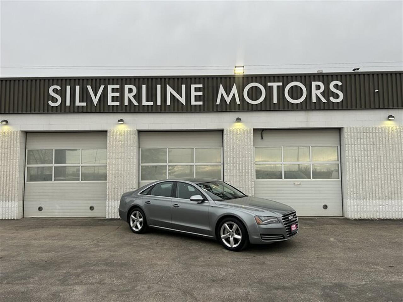 ***WHY BUY FROM SILVERLINE?***

*FINANCING AVAILABLE*

*CLEAN TITLE ONLY*

*TRADE-INS WELCOME*

*7 DAY INSURANCE*

*3 MONTH WARRANTY/5000KM 

LIMITED POWERTRAIN WARRANTY*

*MB SAFETY*

*NATIONWIDE DELIVERY AVAILABLE*

*D#4140*

***WOW PRIDE OF OWNERHSIP EVIDENT IN THIS EXTRA CLEAN, NO ACCIDENTS AUDI A8 PREMIUM! QUATTRO (AWD) DRIVETRAIN, ABSOLUTELY LOADED WITH NAVIGATION, BLUETOOTH, BACK-UP CAMERA, NIGHT VISION, SUNROOF, BLACK LEATHER INTERIOR WITH HEATED, COOLED AND MASSAGING SEATS, PUSH BUTTON START, ALARM AND KEYLESS ENTRY, BOSE SOUND SYSTEM, WALNUT BROWN WOOD TRIM, BRUSHED ALUMINUM TRIM, LED HEADLIGHTS, COMFORT SEATING PACKAGE, REAR PRIVACY CURTAIN, CLIMATE CONTROL, ALLOY WHEELS, WILL GO HOME WITH A FRESH SAFETY, 2 KEYS, FRESH OIL CHANGE AND WARRANTY!





*****VALUE PRICED AT $16,900+TAX, WARRANTY INCLUDED******

*****VIEW AT SILVERLINE MOTORS, 1601 NIAKWA RD EAST******

*****CALL/TEXT 204-509-0008*****





INSTALLED FEATURES: Air filtration: active charcoal, Front air conditioning: automatic climate control, Front air conditioning zones: dual, Humidity/dewpoint sensors, Rear air conditioning: independently controlled, Rear air conditioning zones: dual, Airbag deactivation: occupant sensing passenger, Front airbags: dual, Knee airbags: dual front, Side airbags: front / rear, Side curtain airbags: front / rear, Antenna type: element, Auxiliary audio input: iPod/iPhone / memory card slot, Digital sound processing, Hard drive: 40GB, In-Dash CD: DVD audio / MP3 Playback, Premium brand: Bose, Radio: AM/FM / HD radio, Radio data system, Remote CD: 6 disc, Remote CD location: glove compartment, Satellite radio: SiriusXM, Speed sensitive volume control, Subwoofer: 1, Surround sound: 5.1, Total speakers: 13, Watts: 255, ABS: 4-wheel, Braking assist, Electronic brakeforce distribution, Electronic parking brake, Front brake diameter: 14.2, Front brake type: ventilated disc, Front brake width: 1.3, Power brakes, Rear brake diameter: 12.2, Rear brake type: ventilated disc, Rear brake width: 0.87, Armrests: rear center folding with storage / rear center with cupholders, Center console trim: leather / wood, Dash trim: leather / wood, Door sill trim: aluminum, Door trim: leather / wood, Floor mat material: carpet, Floor mats: front / rear, Interior accents: aluminum / woodgrain, Parking brake trim: leather, Shift knob trim: leather, Adaptive cruise control, Adaptive stop and go cruise control: semi-automatic, Ambient lighting, Ashtray, Assist handle: front / rear, Center console: front console with armrest and storage / illuminated, Cupholders: front / rear, Lighter element, Memorized settings: 4 driver / climate control / driver seat / passenger seat / side mirrors / steering wheel, Multi-function remote: panic alarm / proximity entry system / trunk release, One-touch windows: 4, Power outlet(s): front and rear, Power steering: variable/speed-proportional, Power windows: lockout button, Push-button start, Reading lights: front / rear, Rearview mirror: auto-dimming, Steering wheel: power tilt and telescopic, Steering wheel mounted controls: audio / cruise control / multi-function / paddle shifter / voice control, Storage: cargo net / cargo tie-down anchors and hooks / cooled compartment / door pockets / front seatback, Sunshade: power rear window / power side window, Universal remote transmitter: Homelink - garage door opener, Vanity mirrors: dual illuminating, 4WD type: full time, Axle ratio: 3.20, Locking differential: front / rear, Alternator: 190 amps, Body side moldings: body-color, Door handle color: body-color with chrome accents, Exhaust: dual tip, Exhaust tip color: polished aluminum, Front bumper color: body-color, Mirror color: body-color, Rear bumper color: body-color, Rear spoiler, Rear spoiler color: body-color, Rear trunk/liftgate: power operated, Window trim: silver, Infotainment screen size: 7 in., Video monitor location: front, Video monitor size: 7 in., Compass, Digital odometer, External temperature display, Gauge: tachometer, Multi-function display, Trip odometer, Warnings and reminders: maintenance due, Daytime running lights, Exterior entry lights: puddle lamps, Front fog lights, Headlight cleaners, Headlights: HID/Xenon / auto delay off / auto on / cornering / self-leveling, Rear fog lights, Taillights: LED, Side mirror adjustments: power folding / reverse gear tilt, Side mirrors: auto-dimming / heated / integrated turn signals, Moonroof / Sunroof: anti-trapping / power glass / tilt/slide, Wind deflector, Active head restraints: dual front, Camera system: rearview, Child safety door locks, Child seat anchors: LATCH system, Crumple zones: front / rear, Emergency interior trunk release, Impact sensor: post-collision safety system, Parking sensors: rear, Rearview monitor: in dash, Emergency locking retractors: front / rear, Front seatbelts: 3-point, Rear seatbelts: 3-point, Seatbelt force limiters: front, Seatbelt pretensioners: front / rear, Driver seat: heated, Driver seat power adjustments: height / lumbar / reclining / 18, Front headrests: adjustable / 2, Front seat type: bucket, Passenger seat: heated, Passenger seat power adjustments: height / lumbar / reclining / 18, Rear headrests: adjustable / 2, Rear seat: heated, Rear seat type: bench, Upholstery: leather, Anti-theft system: alarm / vehicle immobilizer, Power door locks, Off-road driving assist: hill descent, Stability control, Traction control, Steering ratio: 16.1, Turns lock-to-lock: 2.7, Active suspension, Air suspension, Driver adjustable suspension: height / ride control, Front spring type: pneumatic, Front stabilizer bar, Front struts, Front suspension classification: independent, Front suspension type: double ball joint, Rear spring type: pneumatic, Rear stabilizer bar, Rear suspension classification: independent, Rear suspension type: multi-link, Self leveling suspension, Suspension control: electronic, Navigation data: real time traffic, Navigation system: hard drive / voice operated, Wireless data link: Bluetooth, Spare tire mount location: inside, Spare tire size: full-size, Spare wheel type: aluminum alloy, Tire Pressure Monitoring System, Tire type: all season, Wheel spokes: 10, Wheels: aluminum alloy, Front wipers: rain sensing / variable intermittent, Heated windshield washer jets, Power windows: remotely operated / safety reverse, Rear privacy glass, Tinted glass, Window defogger: rear