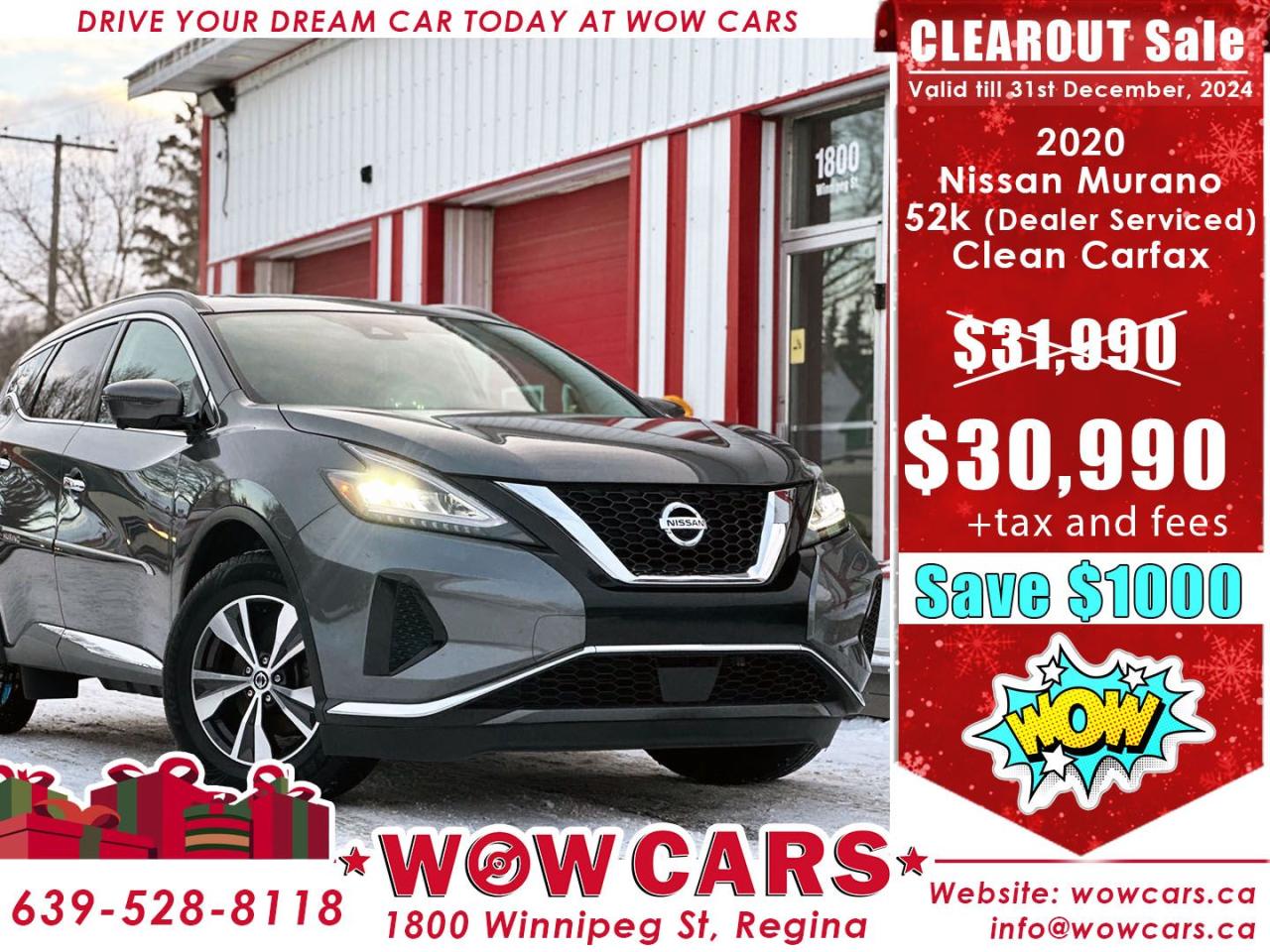 Used 2020 Nissan Murano SV for sale in Regina, SK