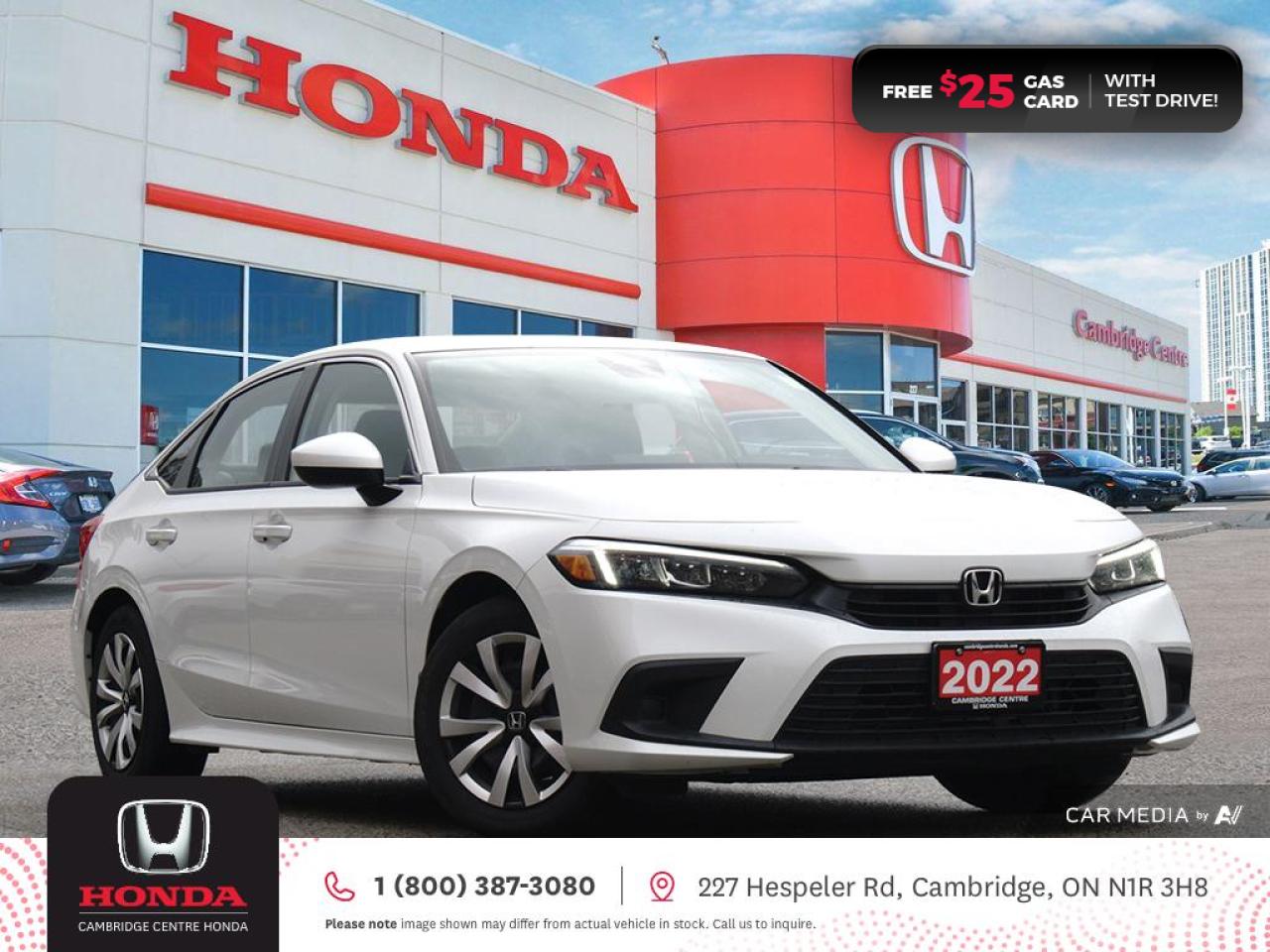 Used 2022 Honda Civic LX HONDA SENSING TECHNOLOGIES | REARVIEW CAMERA | APPLE CARPLAY™/ANDROID AUTO™ for sale in Cambridge, ON