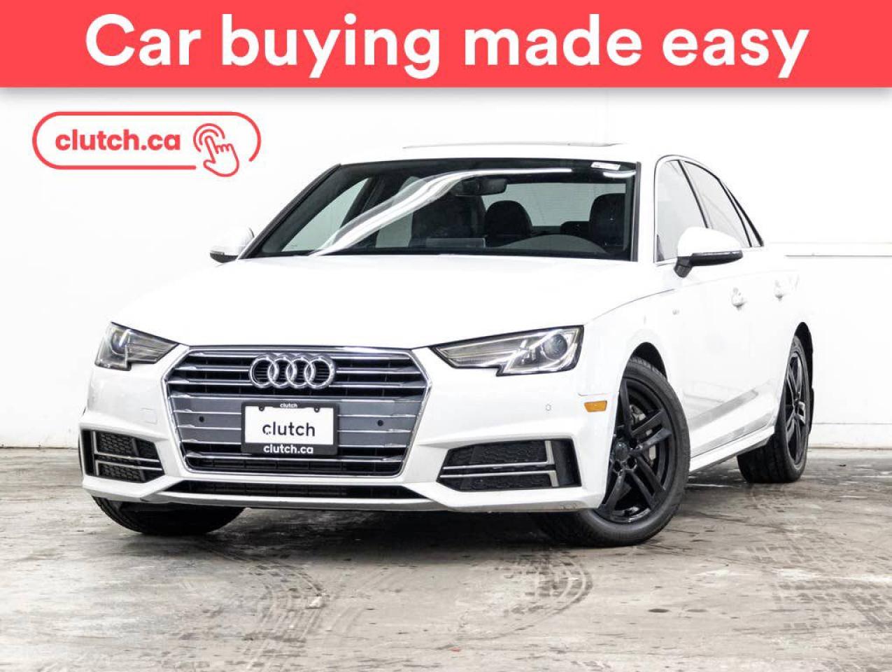 Used 2017 Audi A4 Progressiv AWD w/ Apple CarPlay, Tri Zone A/C, Power Sunroof for sale in Toronto, ON