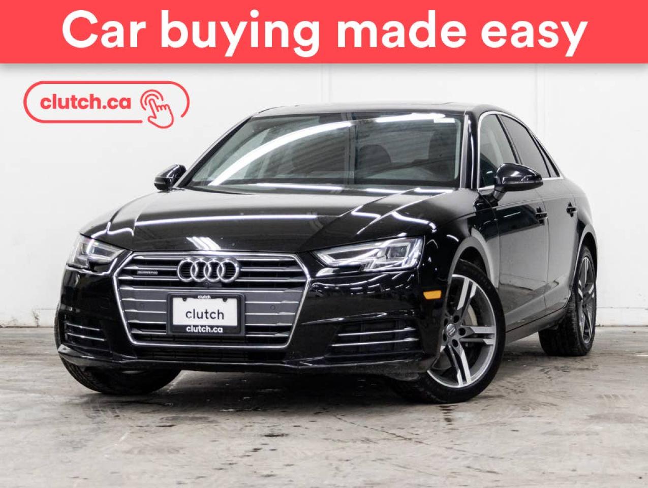 Used 2017 Audi A4 Technik AWD w/ Apple CarPlay & Android Auto, Tri Zone A/C, Power Sunroof for sale in Toronto, ON