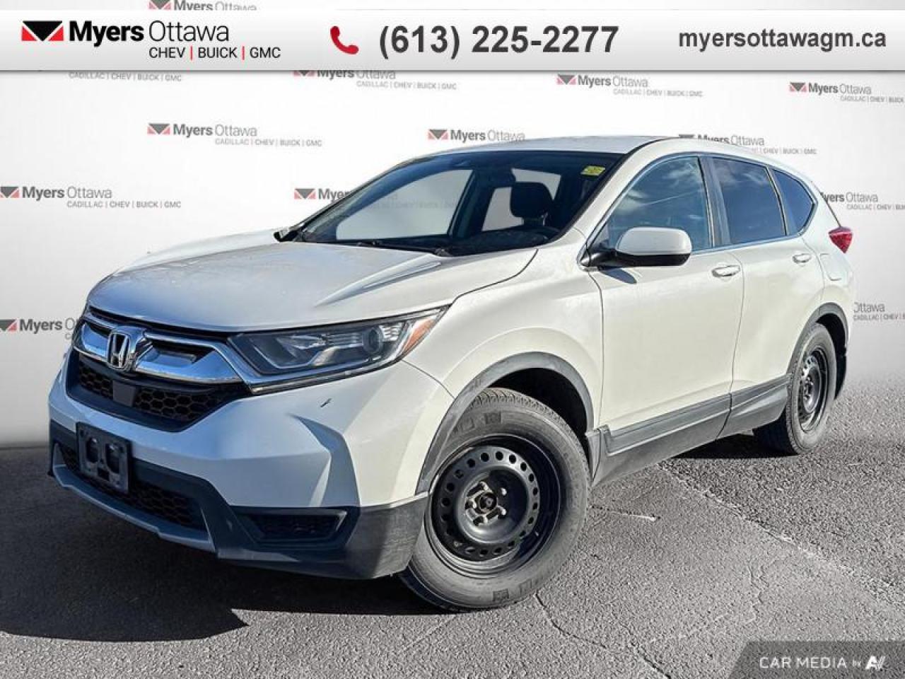 <b>CERTIFIED </b><br>   Compare at $25295 - Myers Cadillac is just $24558! <br> <br>JUST IN  **ONE OWNER, CLEAN CARFAX**- 2019 HONDA CRV LX AWD- WHITE ON BLACK, HEATED SEATS, REAR VISION CAMERA, ALLOY WHEELS, 184 HP 2.4 i-VTEC® 4-cylinder direct injection engine, Automatic climate control, CLEAN CARFAX, NON SMOKER, NO ADMIN FEES. CERTIFIED, FULL SERVICE HISTORY <br> <br>To apply right now for financing use this link : <a href=https://creditonline.dealertrack.ca/Web/Default.aspx?Token=b35bf617-8dfe-4a3a-b6ae-b4e858efb71d&Lang=en target=_blank>https://creditonline.dealertrack.ca/Web/Default.aspx?Token=b35bf617-8dfe-4a3a-b6ae-b4e858efb71d&Lang=en</a><br><br> <br/><br>All prices include Admin fee and Etching Registration, applicable Taxes and licensing fees are extra.<br>*LIFETIME ENGINE TRANSMISSION WARRANTY NOT AVAILABLE ON VEHICLES WITH KMS EXCEEDING 140,000KM, VEHICLES 8 YEARS & OLDER, OR HIGHLINE BRAND VEHICLE(eg. BMW, INFINITI. CADILLAC, LEXUS...)<br> Come by and check out our fleet of 40+ used cars and trucks and 150+ new cars and trucks for sale in Ottawa.  o~o