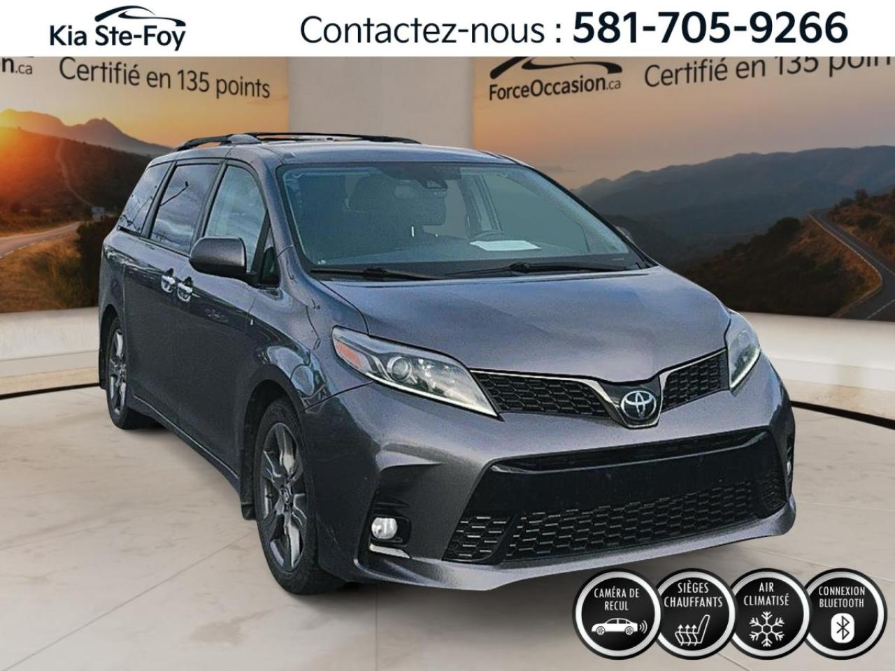 Used 2019 Toyota Sienna SE *8 PASSAGERS *CUIR *BI-ZONE *SIEGE CHAUFFANT for sale in Ste-Foy, QC