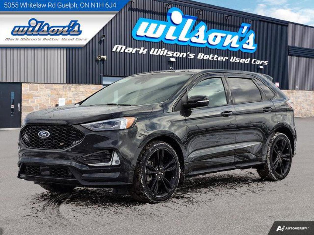 Look at this certified 2023 Ford Edge ST AWD | 2.7L | Leather | Panoramic Sunroof | Nav | Adaptive Cruise | Tow Hitch | Heated Seats . Its Automatic transmission and 2.7 L engine will keep you going. This Ford Edge comes equipped with these options: Reverse Camera, Panoramic Roof, Navigation System, Leather, Air Conditioning, Adaptive Cruise Control, Heated Seats, Tilt Steering Wheel, Steering Radio Controls, and Power Windows. Test drive this vehicle at Mark Wilsons Better Used Cars, 5055 Whitelaw Road, Guelph, ON N1H 6J4.60+ years of World Class Service!450+ Live Market Priced VEHICLES! ONE MASSIVE LOCATION!Free Local Delivery Available!FINANCING! - Better than bank rates! 6 Months No Payments available on approved credit OAC. Zero Down Available. We have expert licensed credit specialists to secure the best possible rate for you and keep you on budget ! We are your financing broker, let us do all the leg work on your behalf! Click the RED Apply for Financing button to the right to get started or drop in today!BAD CREDIT APPROVED HERE! - You dont need perfect credit to get a vehicle loan at Mark Wilsons Better Used Cars! We have a dedicated licensed team of credit rebuilding experts on hand to help you get the car of your dreams!WE LOVE TRADE-INS! - Top dollar trade-in values!SELL us your car even if you dont buy ours! HISTORY: Free Carfax report included.Certification included! No shady fees for safety!EXTENDED WARRANTY: Available30 DAY WARRANTY INCLUDED: 30 Days, or 3,000 km (mechanical items only). No Claim Limit (abuse not covered)5 Day Exchange Privilege! *(Some conditions apply)CASH PRICES SHOWN: Excluding HST and Licensing Fees.2019 - 2024 vehicles may be daily rentals. Please inquire with your Salesperson.