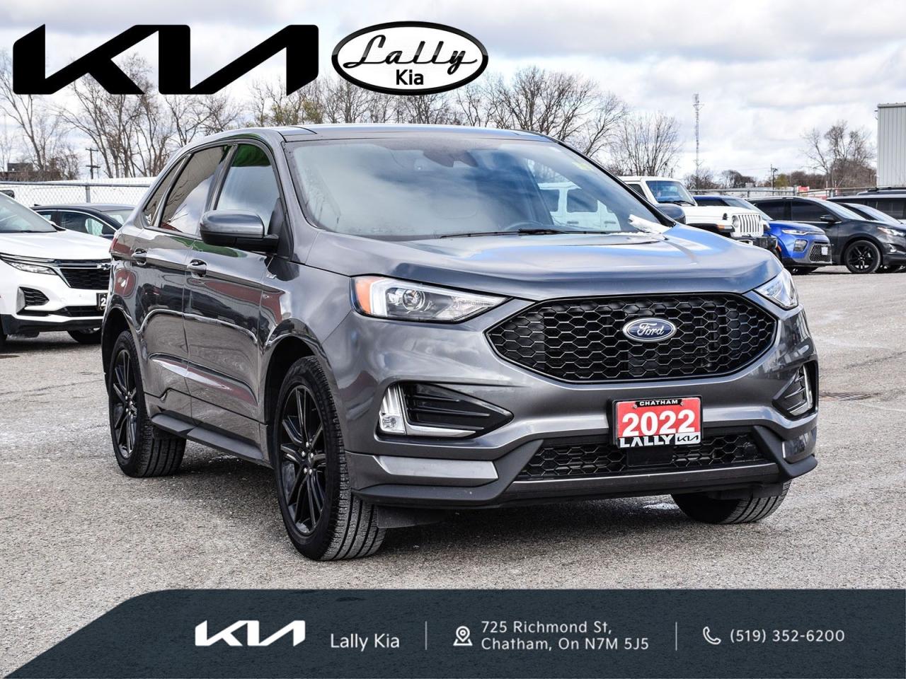 Used 2022 Ford Edge ST Line ST LINE AWD, PANORAMIC VISTA ROOF, POWER LIFTGATE, CO-PIOT 360, HEATED STEERING WHEEL AND FRONT SEATS for sale in Chatham, ON