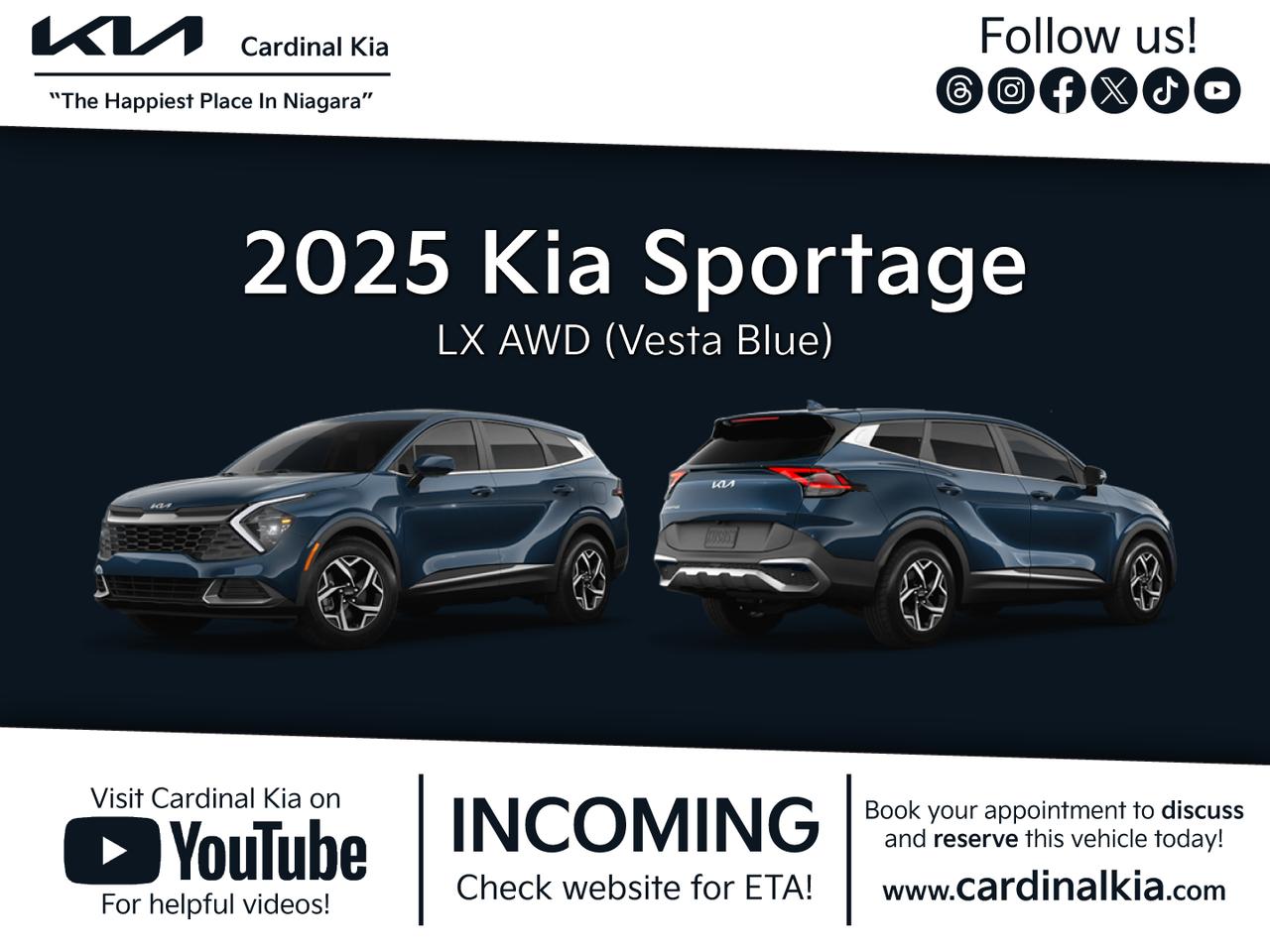 New 2025 Kia Sportage LX for sale in Niagara Falls, ON