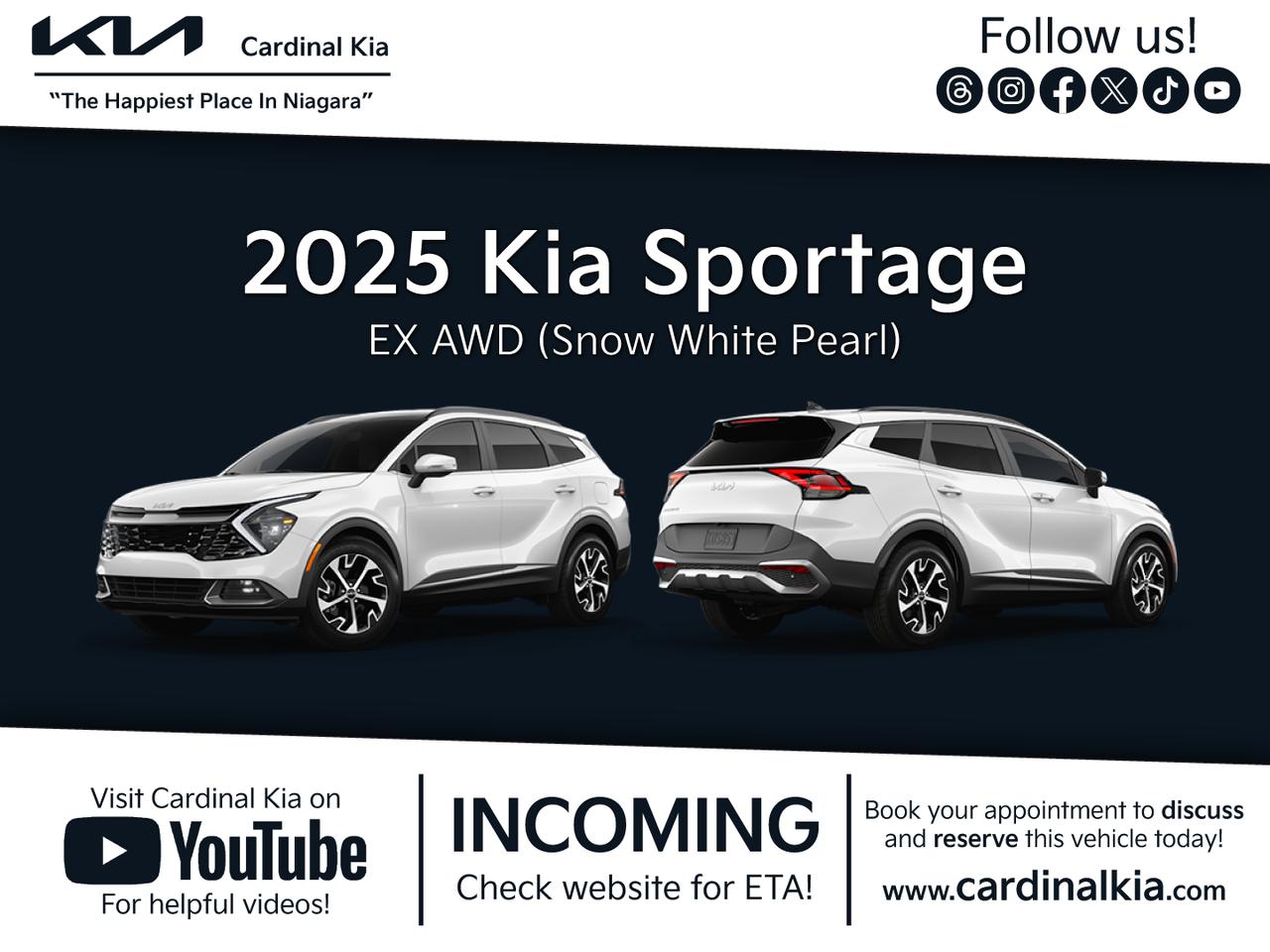 New 2025 Kia Sportage EX for sale in Niagara Falls, ON