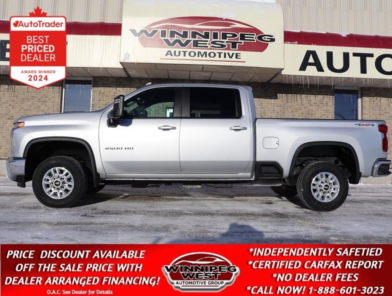 Used 2023 Chevrolet Silverado 2500 HD LT CREW 6.6L DURAMAX 4X4, 10 SPEED, LOW KM AS NEW for sale in Headingley, MB