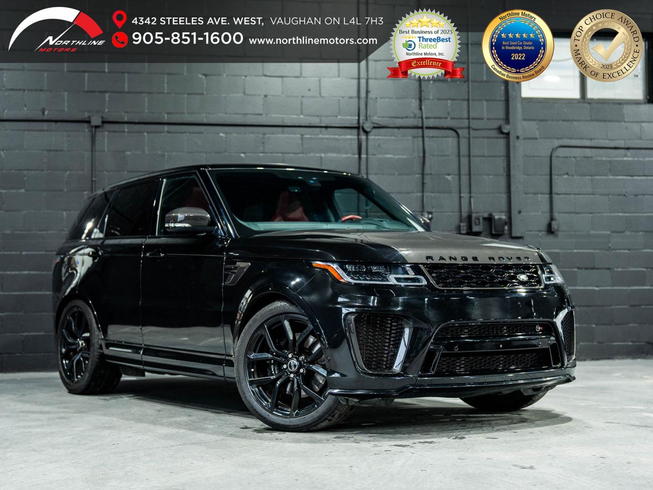 Used 2019 Land Rover Range Rover Sport V8Supercharged SVR/CARBON EDITION/HUD/CLEAN CARFAX for sale in Vaughan, ON